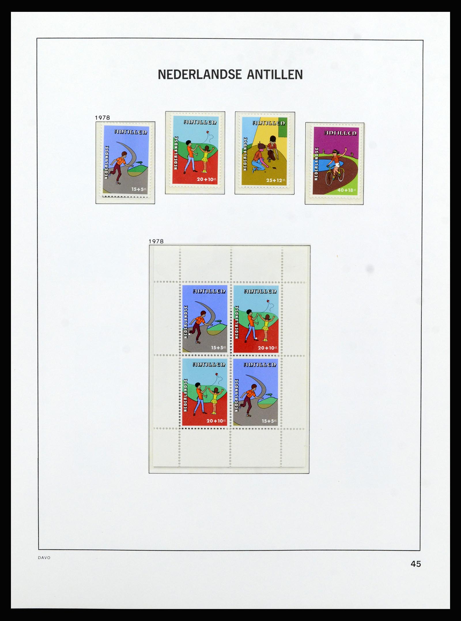 37182 056 - Postzegelverzameling 37182 Curaçao en Nederlandse Antillen 1873-2010.