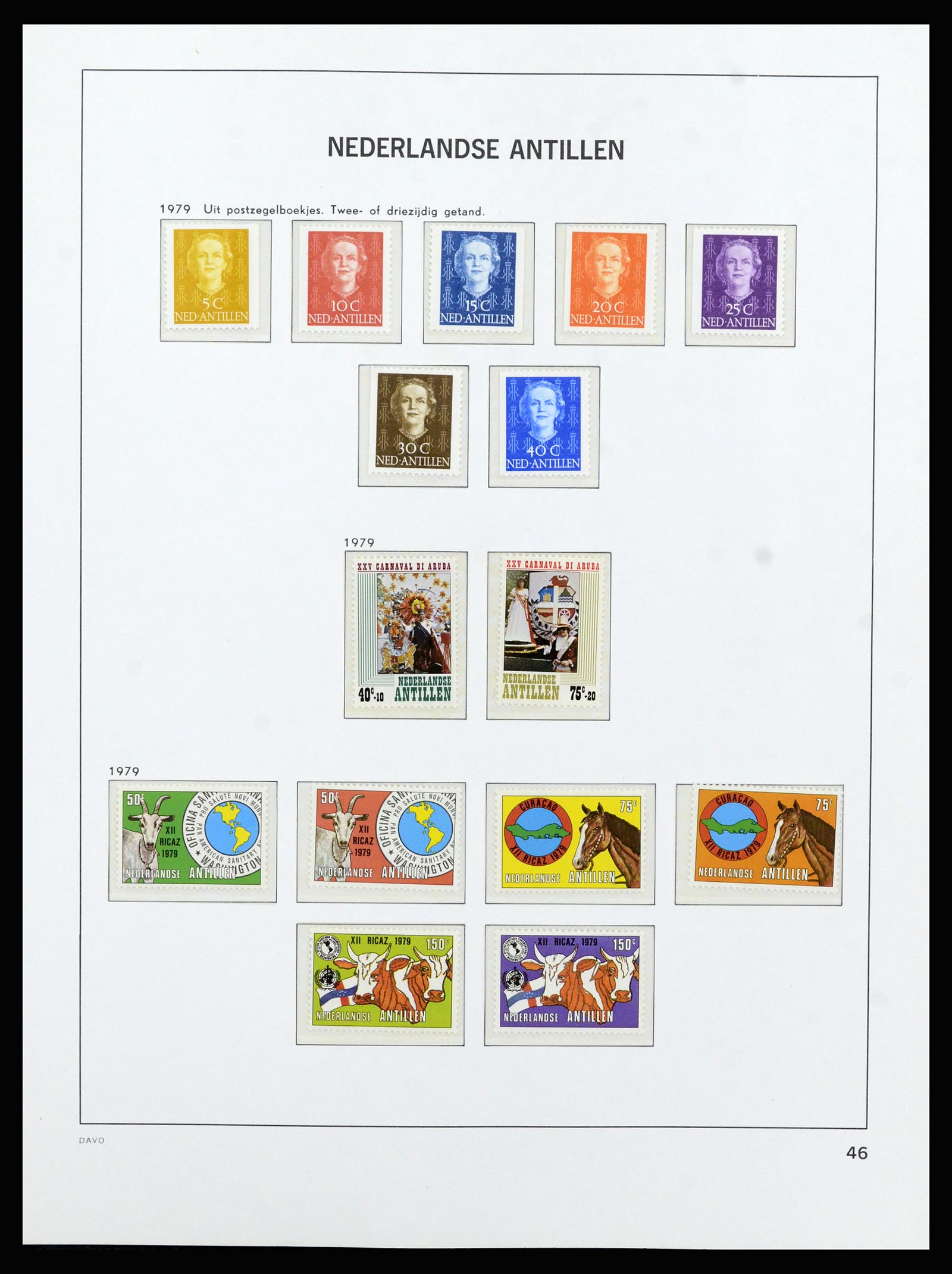 37182 058 - Postzegelverzameling 37182 Curaçao en Nederlandse Antillen 1873-2010.