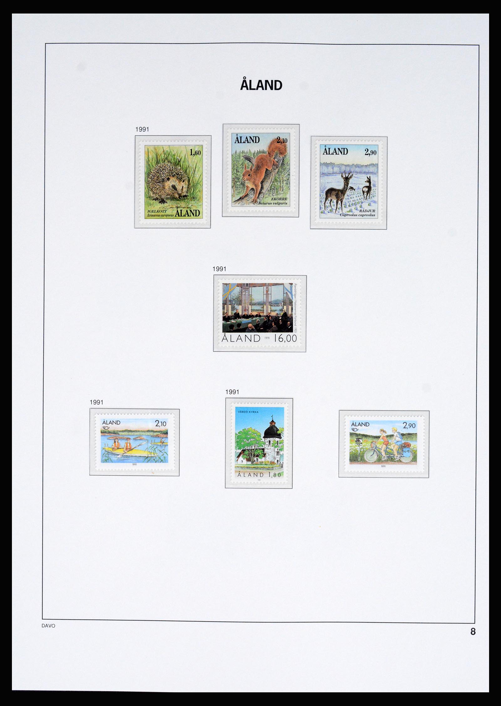 37184 002 - Postzegelverzameling 37184 Aland 1990-2018.