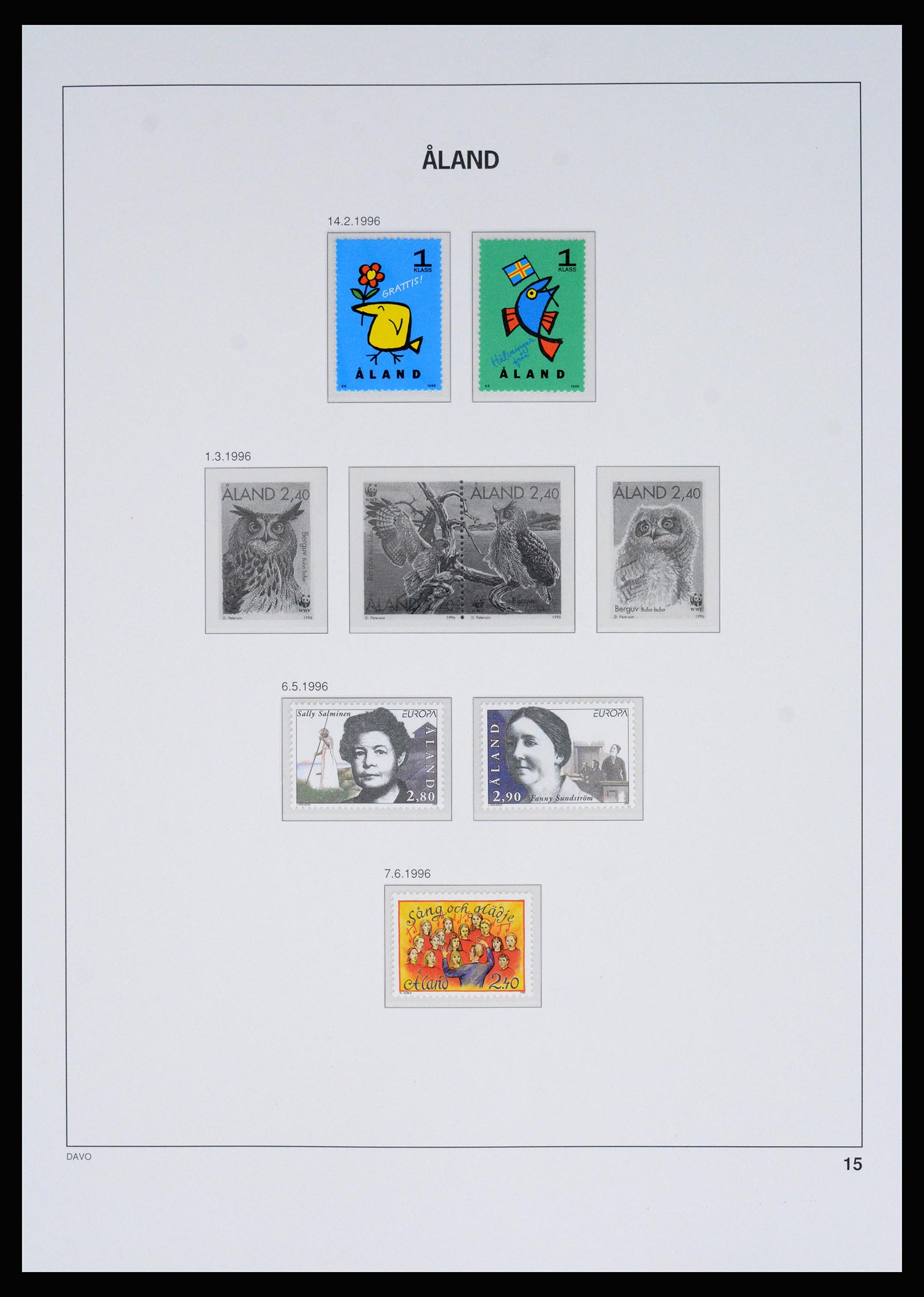 37184 009 - Postzegelverzameling 37184 Aland 1990-2018.