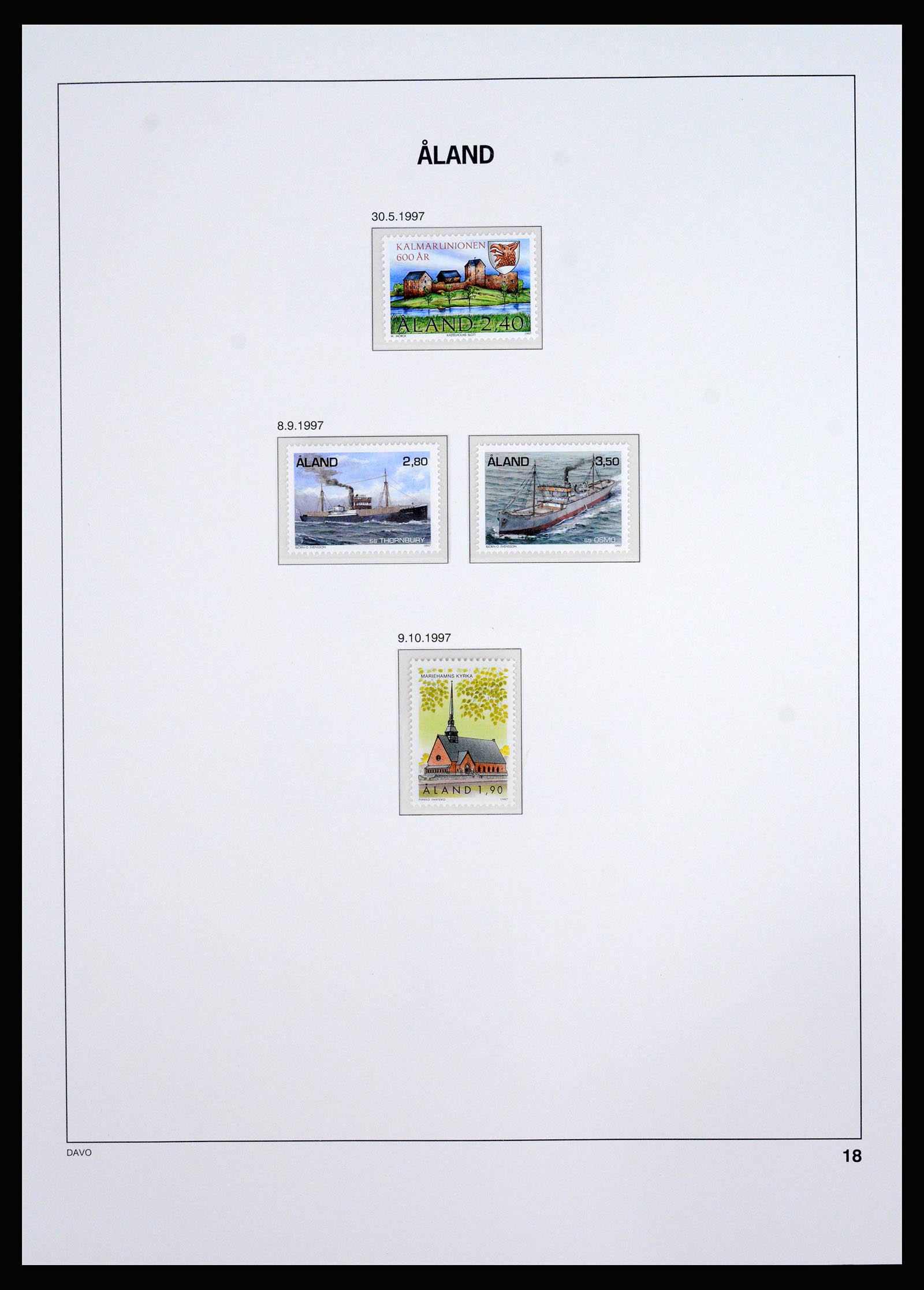 37184 012 - Postzegelverzameling 37184 Aland 1990-2018.