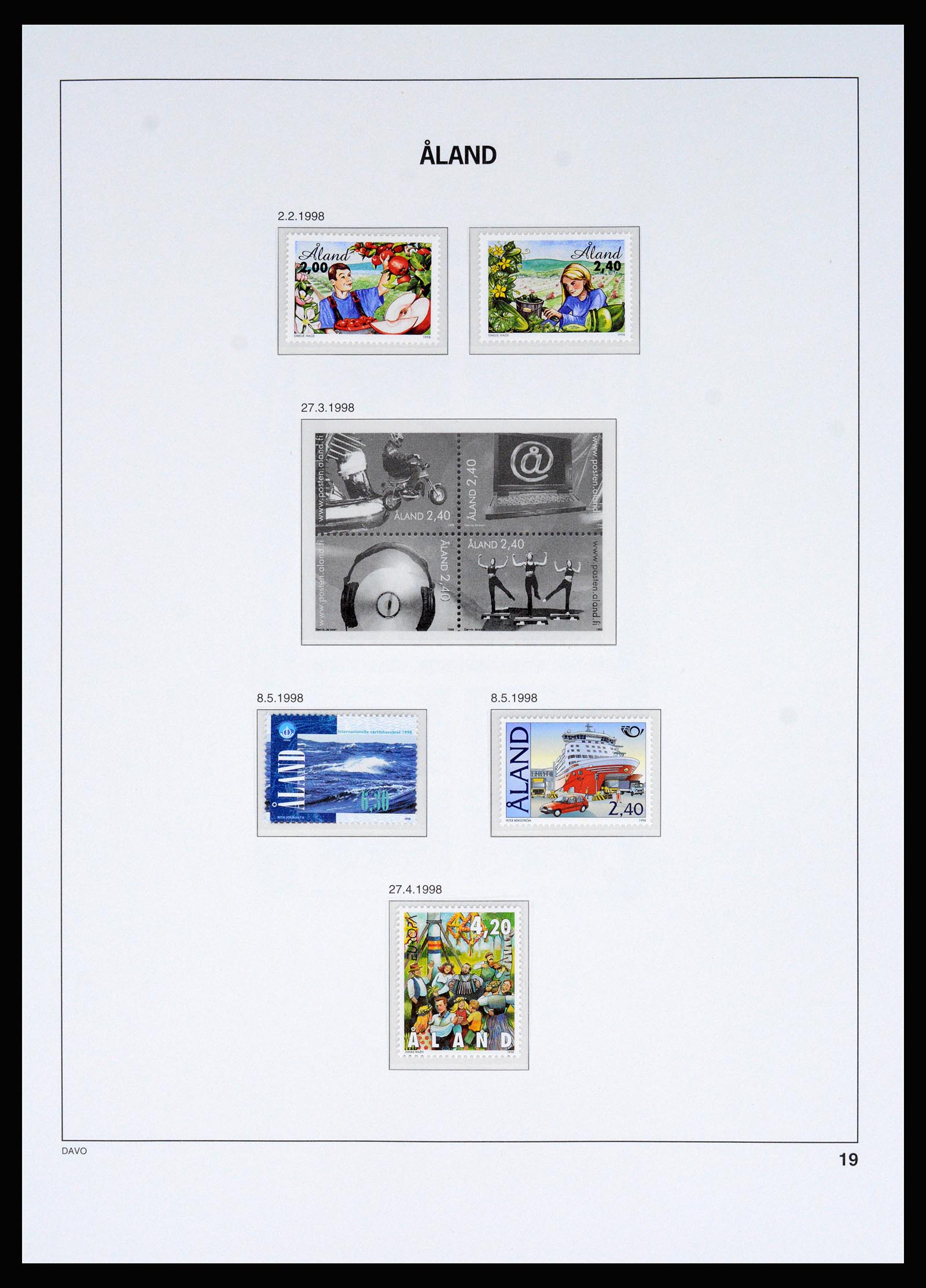 37184 013 - Postzegelverzameling 37184 Aland 1990-2018.