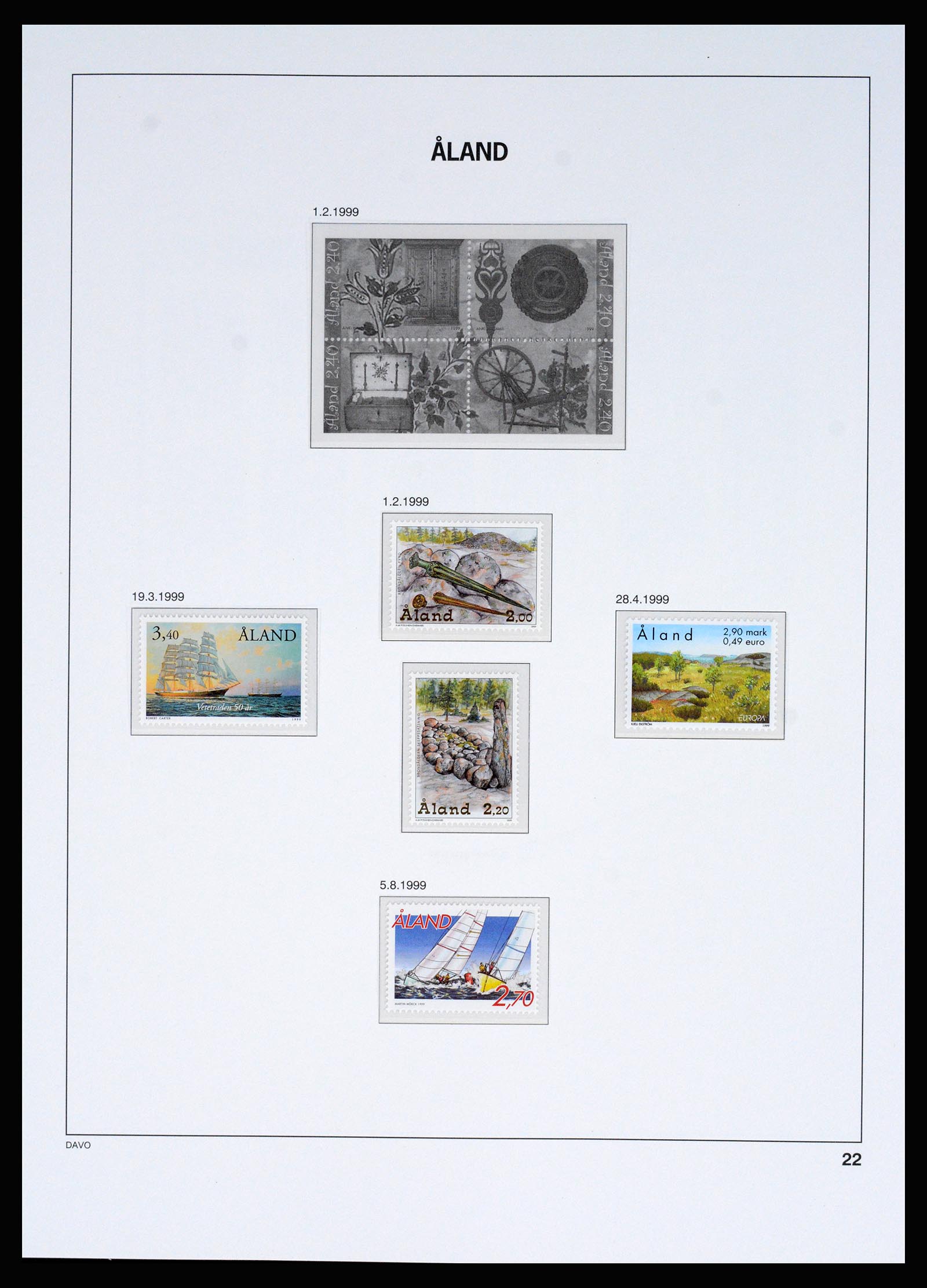 37184 016 - Postzegelverzameling 37184 Aland 1990-2018.