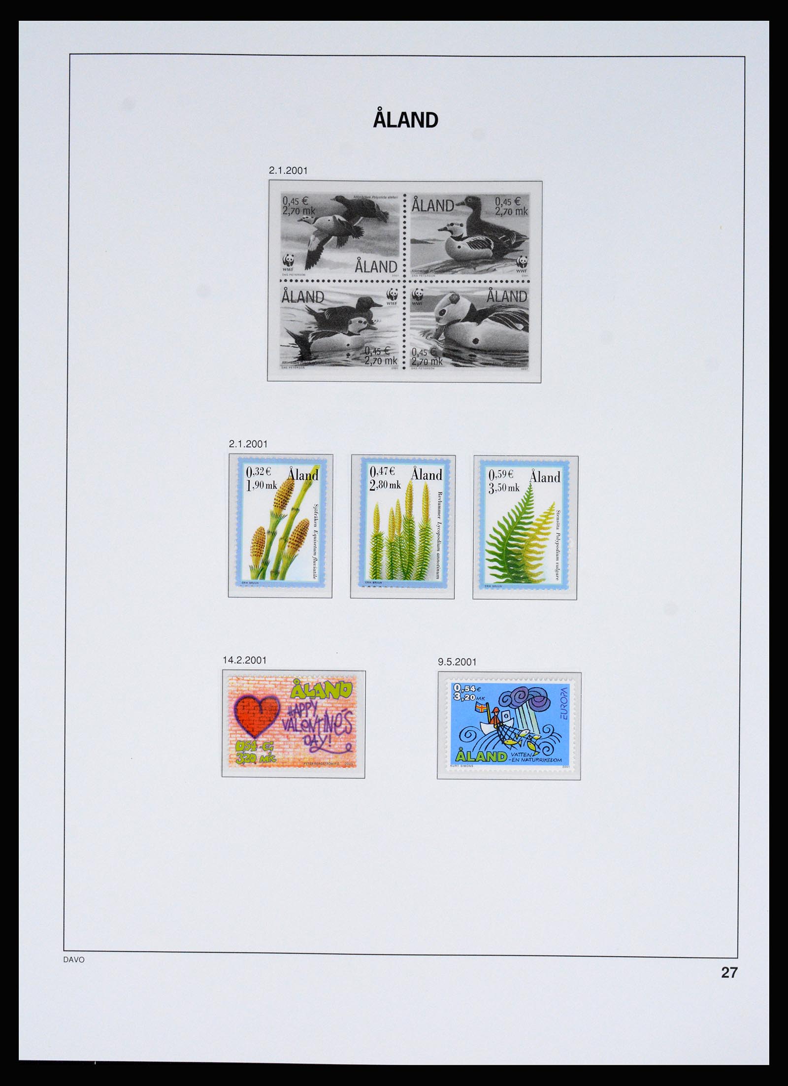 37184 021 - Postzegelverzameling 37184 Aland 1990-2018.