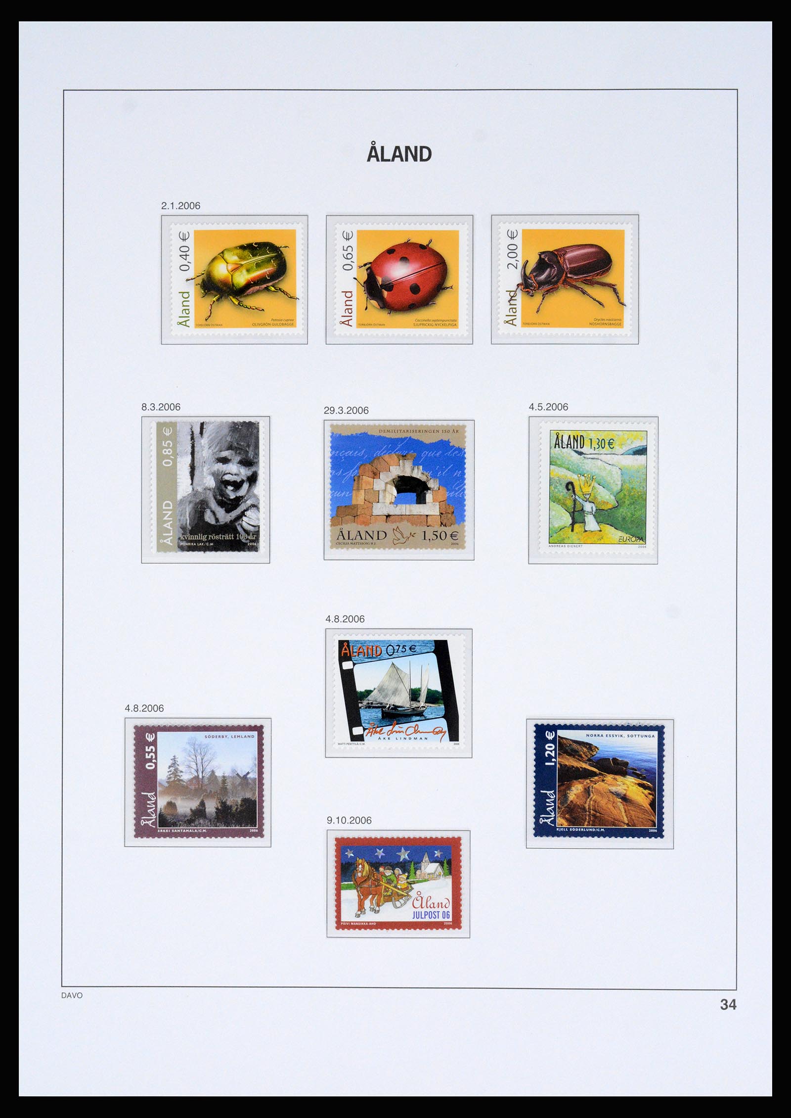 37184 028 - Postzegelverzameling 37184 Aland 1990-2018.