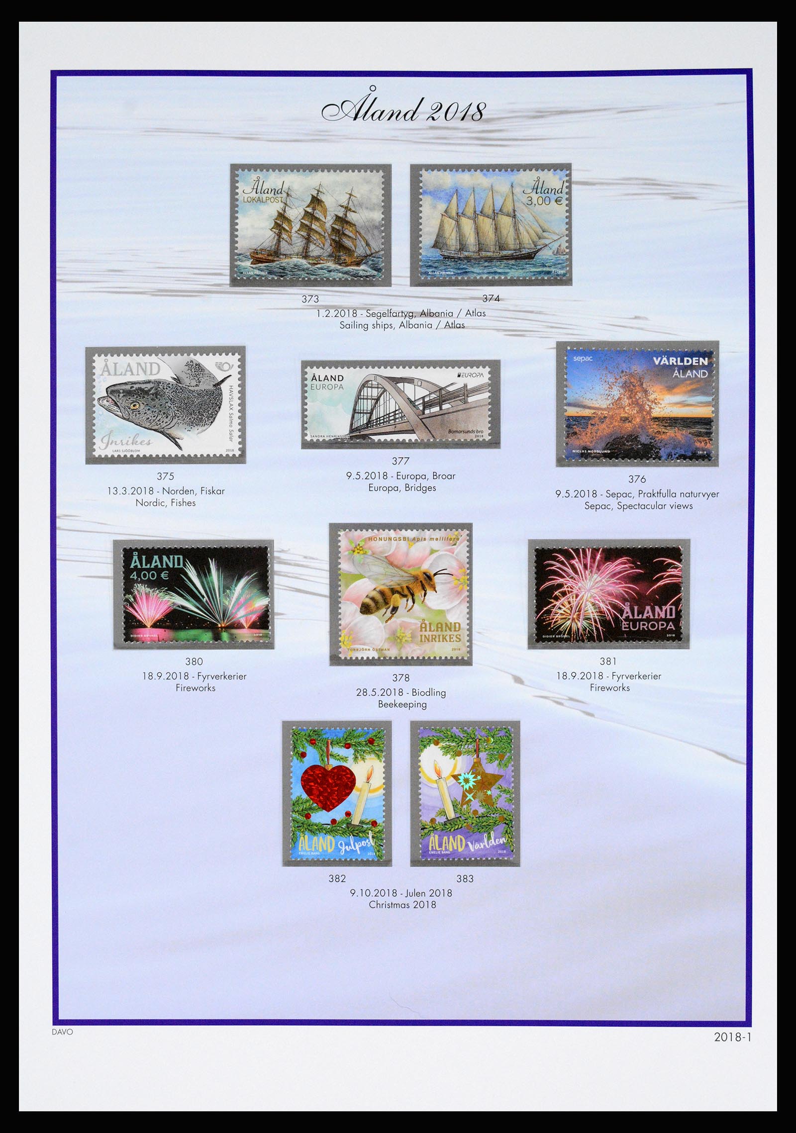 37184 041 - Postzegelverzameling 37184 Aland 1990-2018.