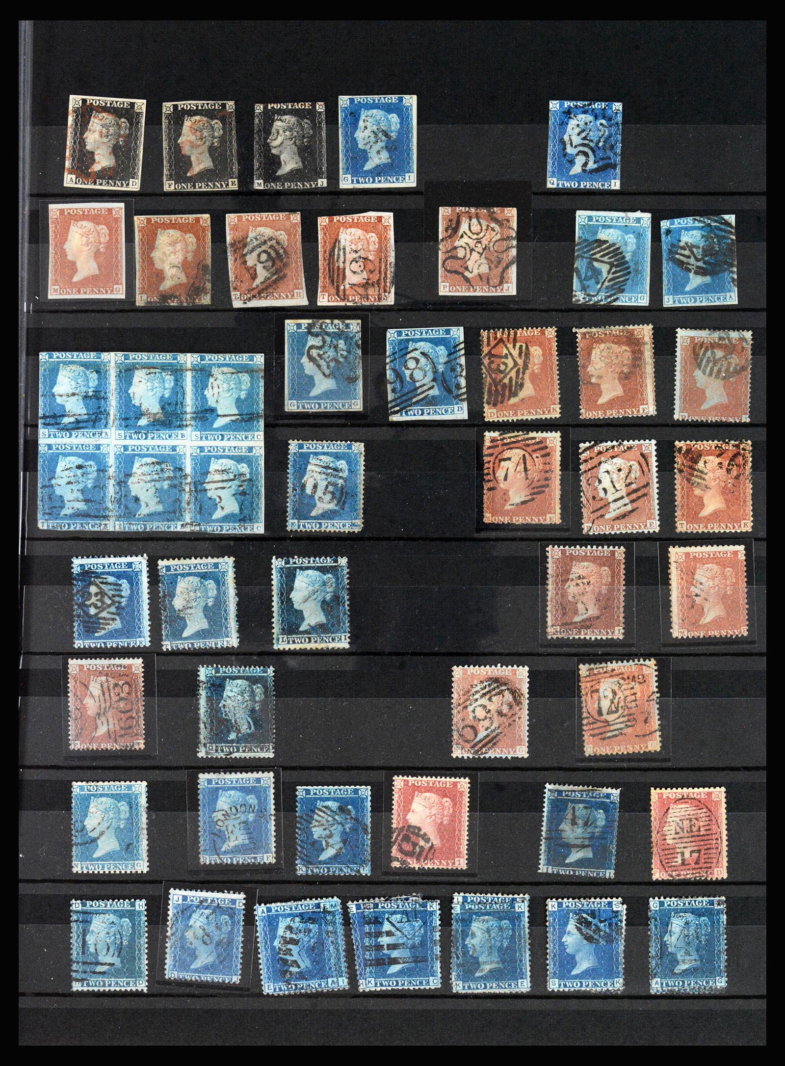 37185 001 - Postzegelverzameling 37185 Engeland 1840-1953.