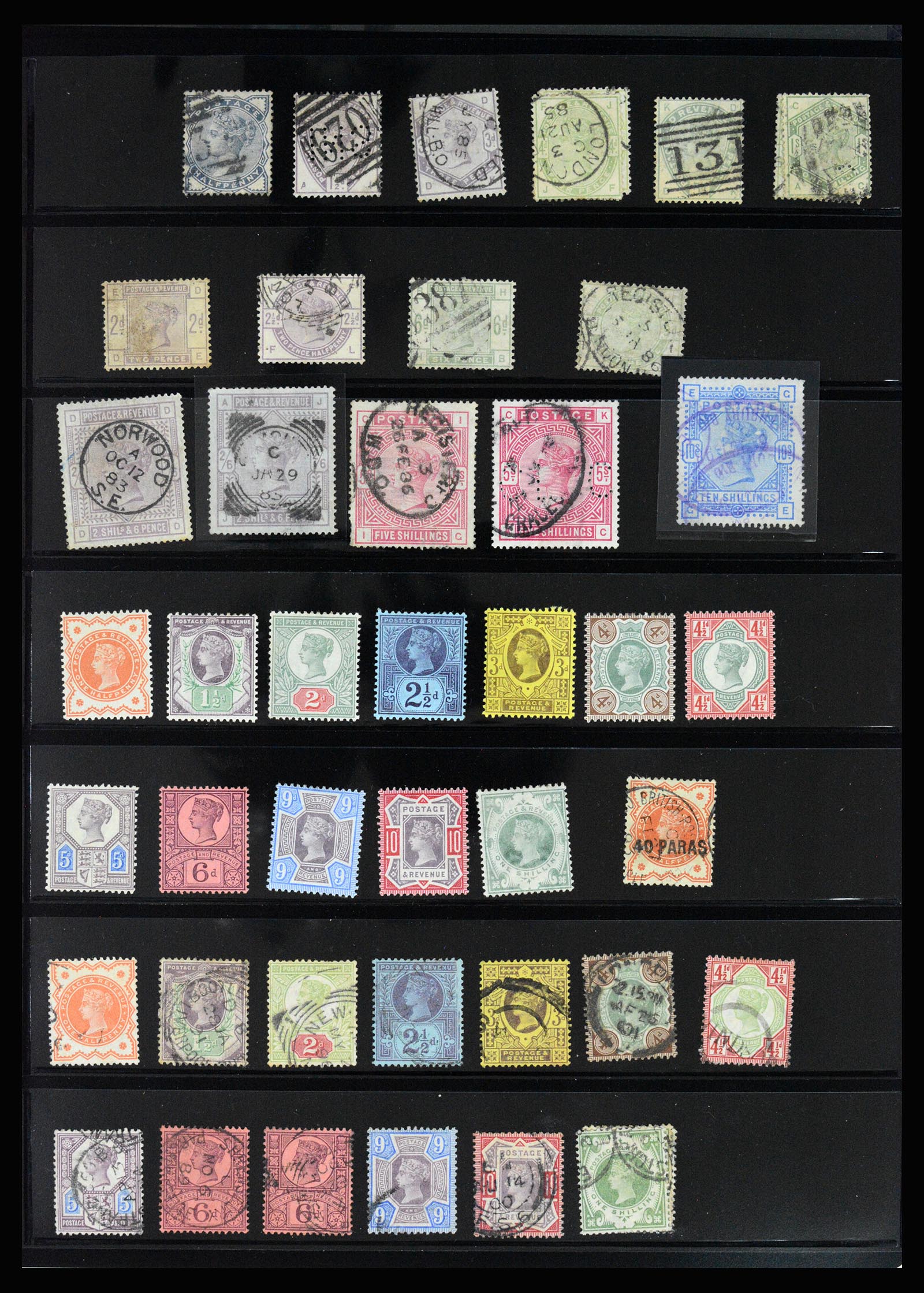 37185 015 - Postzegelverzameling 37185 Engeland 1840-1953.