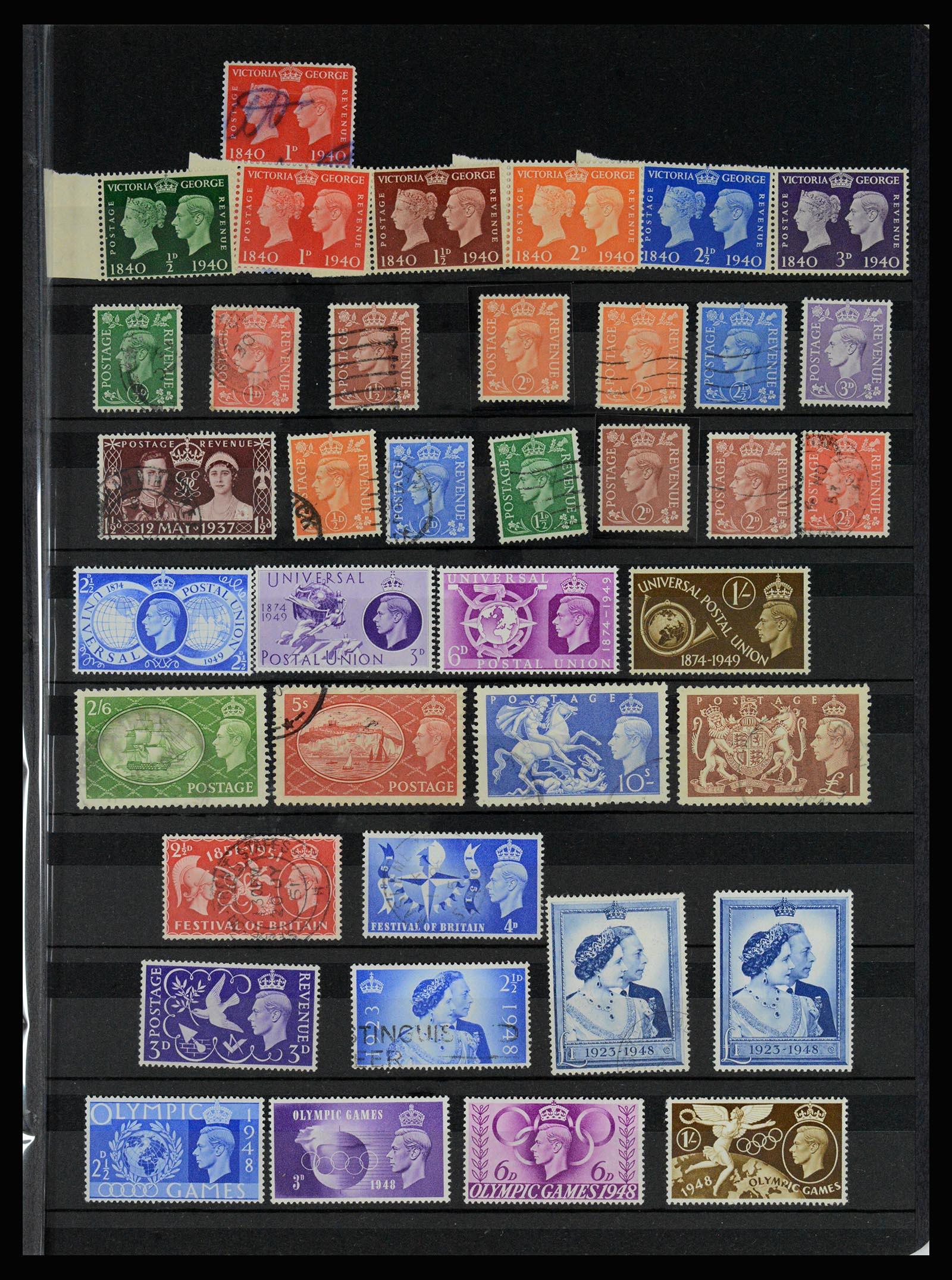 37185 023 - Postzegelverzameling 37185 Engeland 1840-1953.