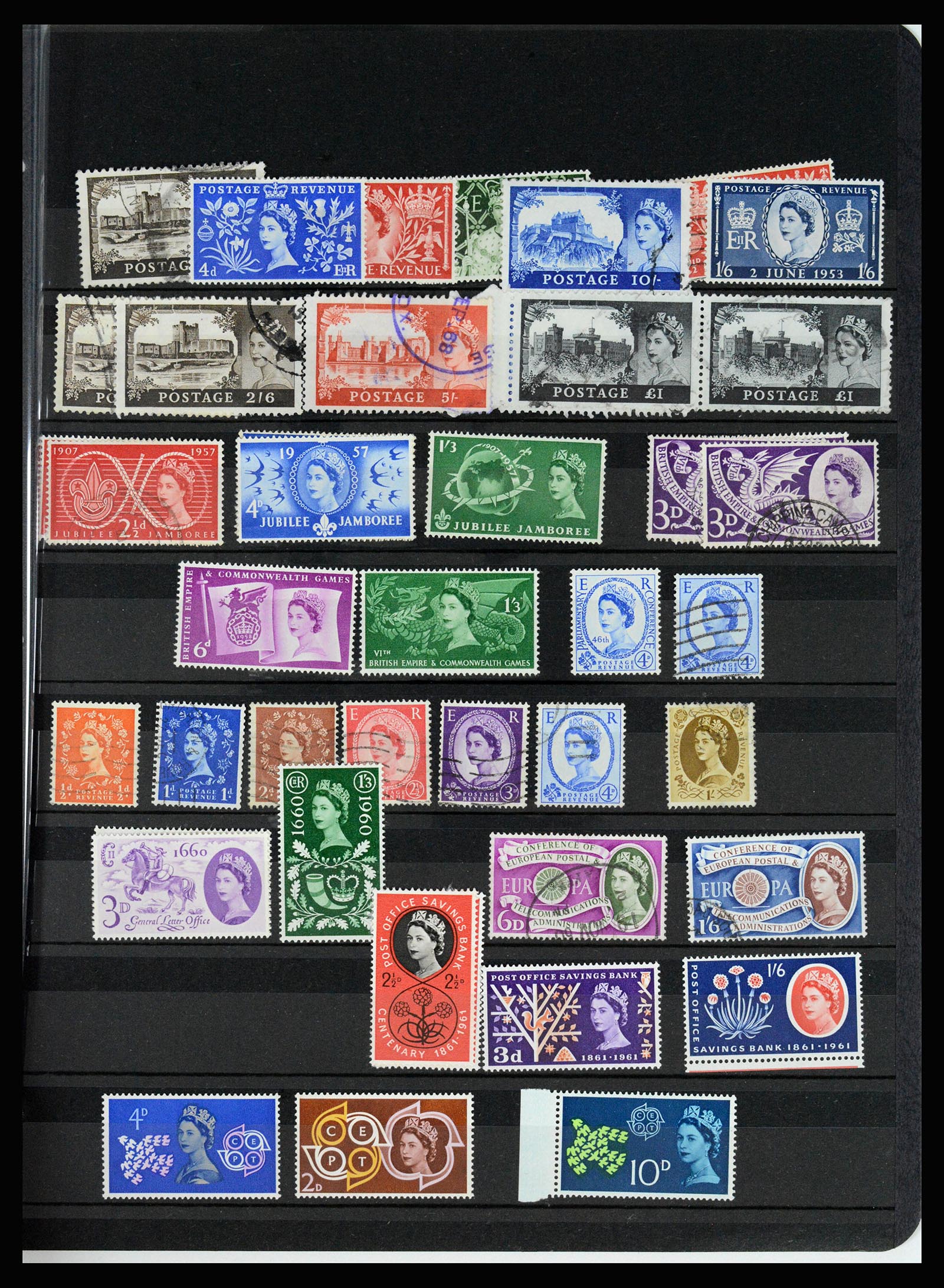 37185 024 - Postzegelverzameling 37185 Engeland 1840-1953.