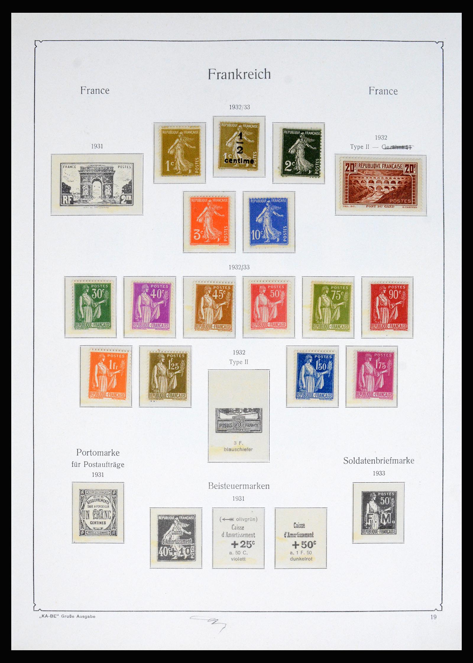37187 001 - Postzegelverzameling 37187 Frankrijk 1932-1966.