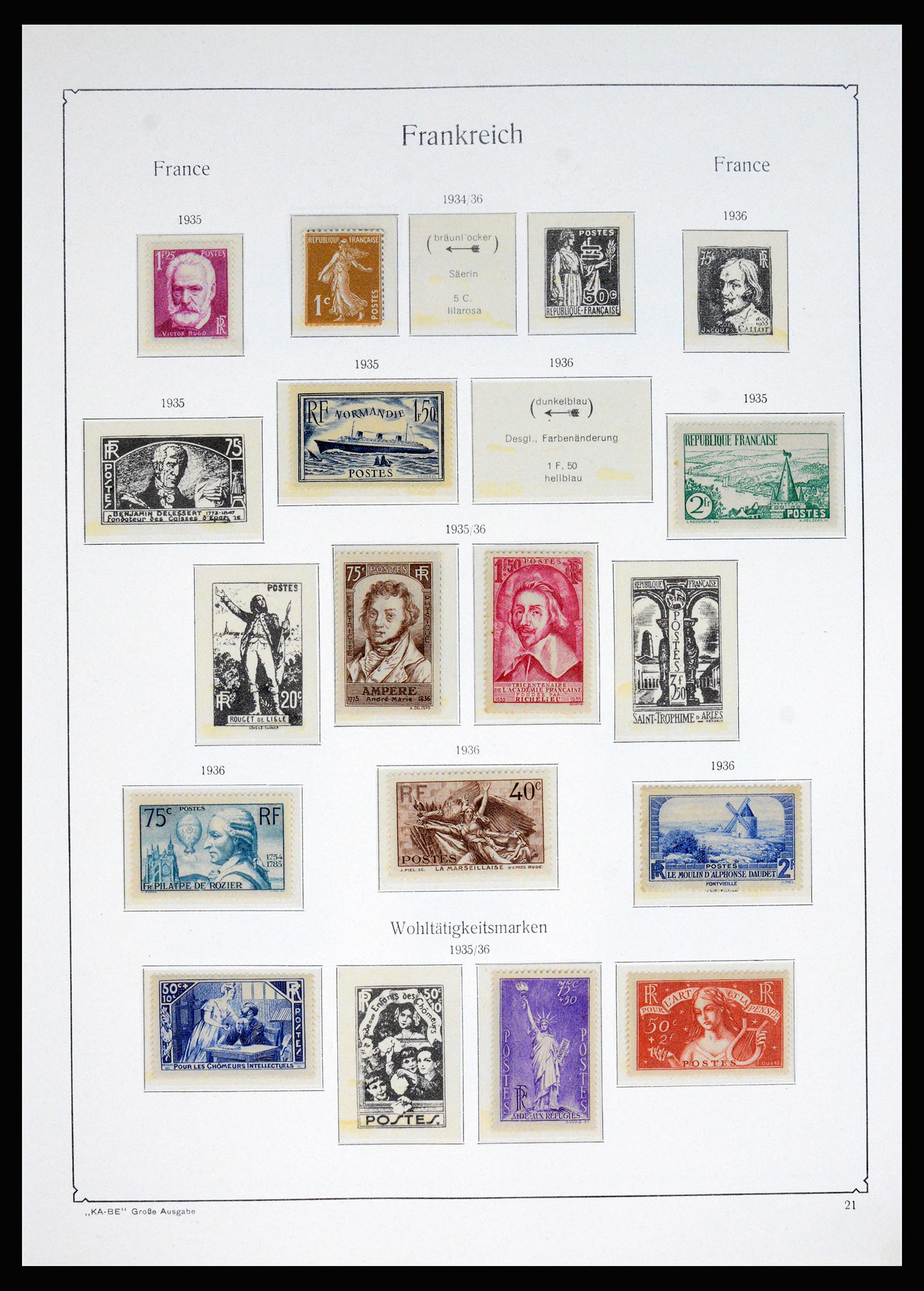 37187 003 - Postzegelverzameling 37187 Frankrijk 1932-1966.