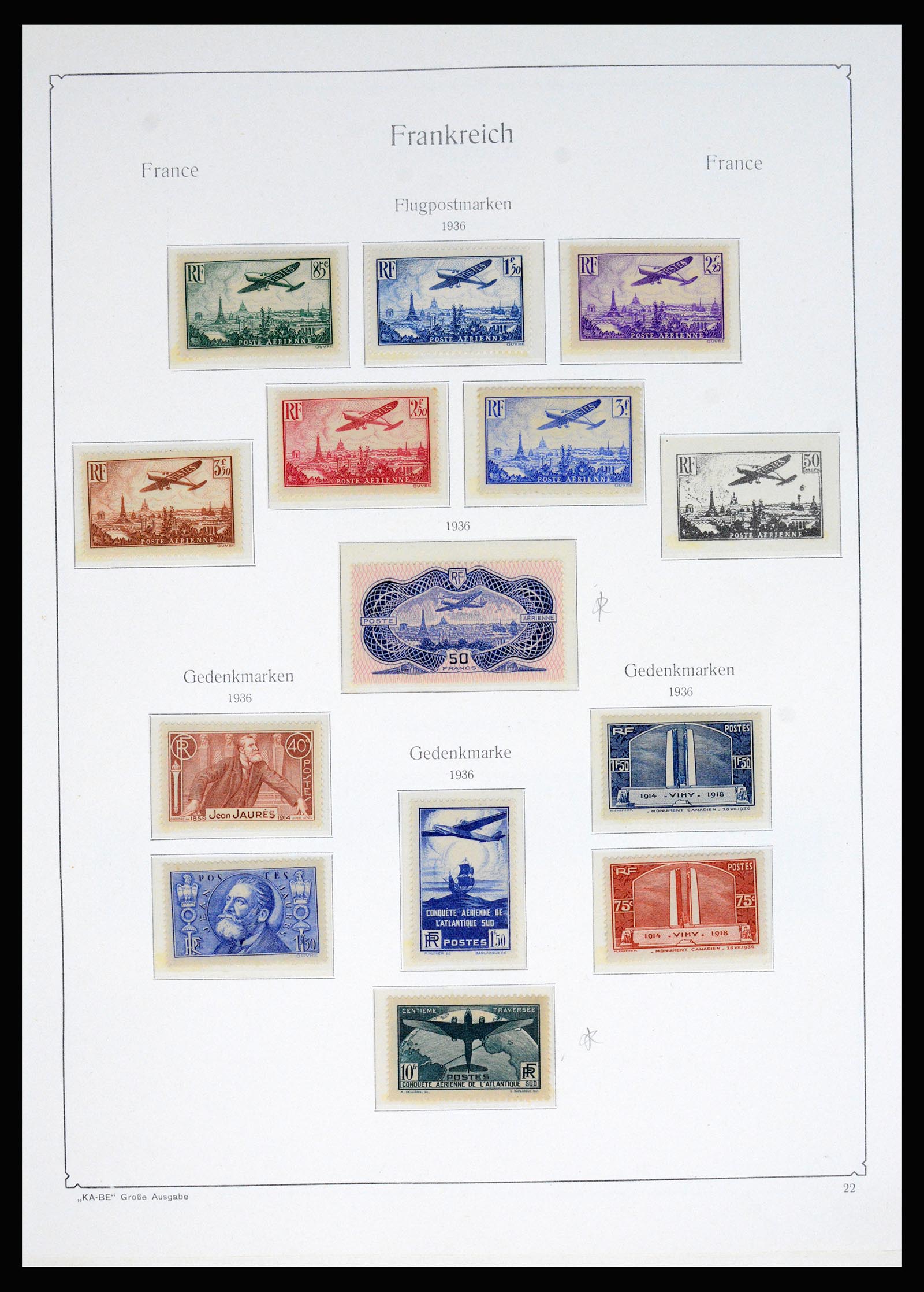 37187 004 - Postzegelverzameling 37187 Frankrijk 1932-1966.