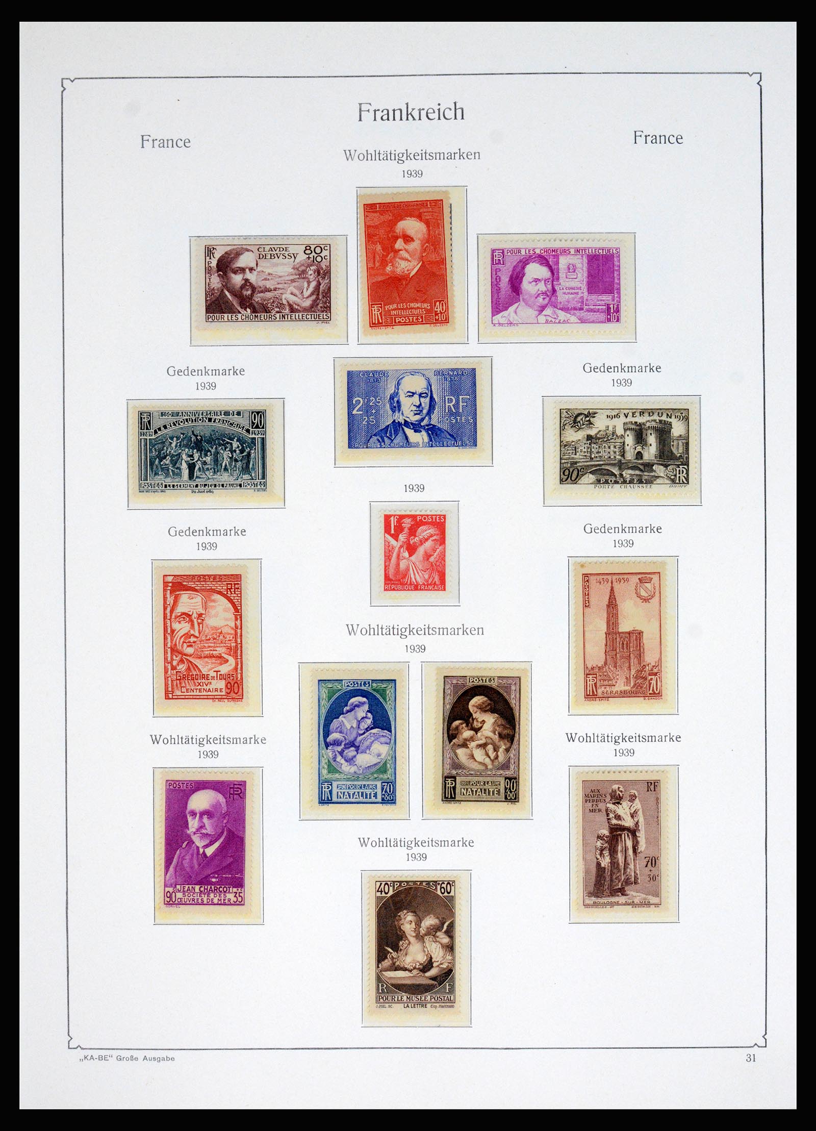 37187 013 - Postzegelverzameling 37187 Frankrijk 1932-1966.