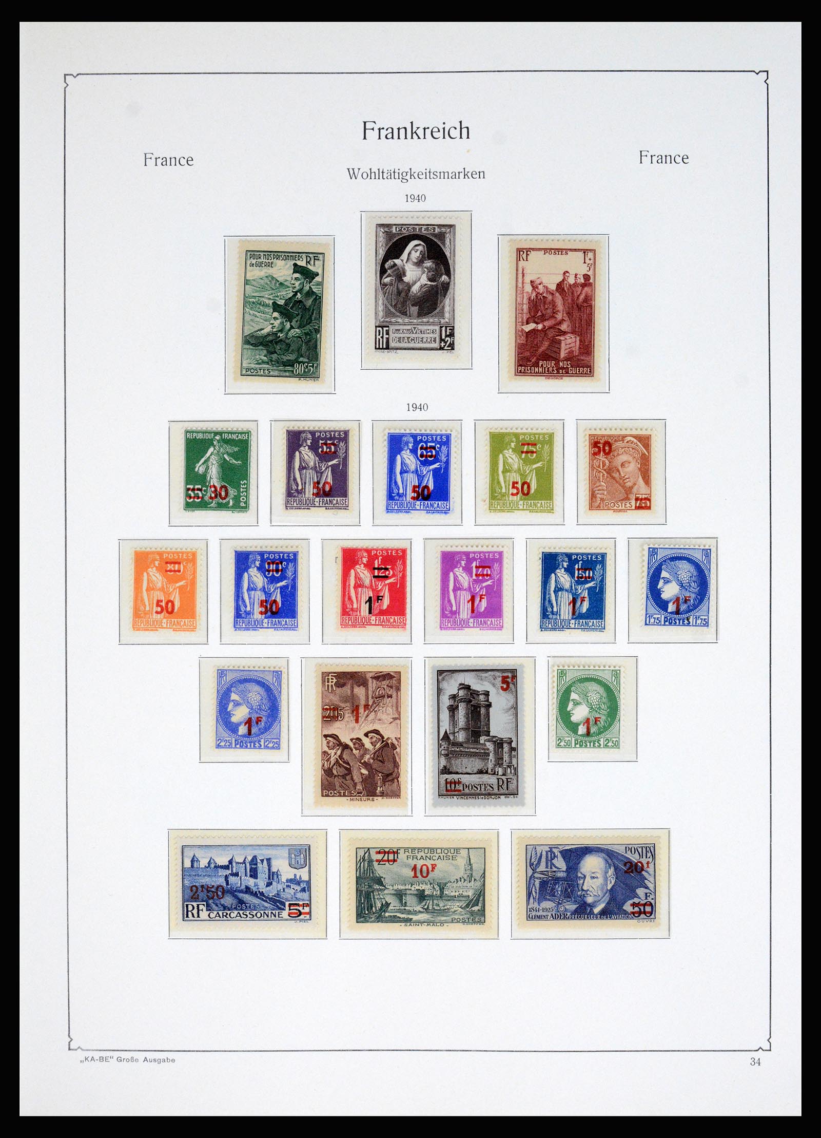 37187 016 - Postzegelverzameling 37187 Frankrijk 1932-1966.