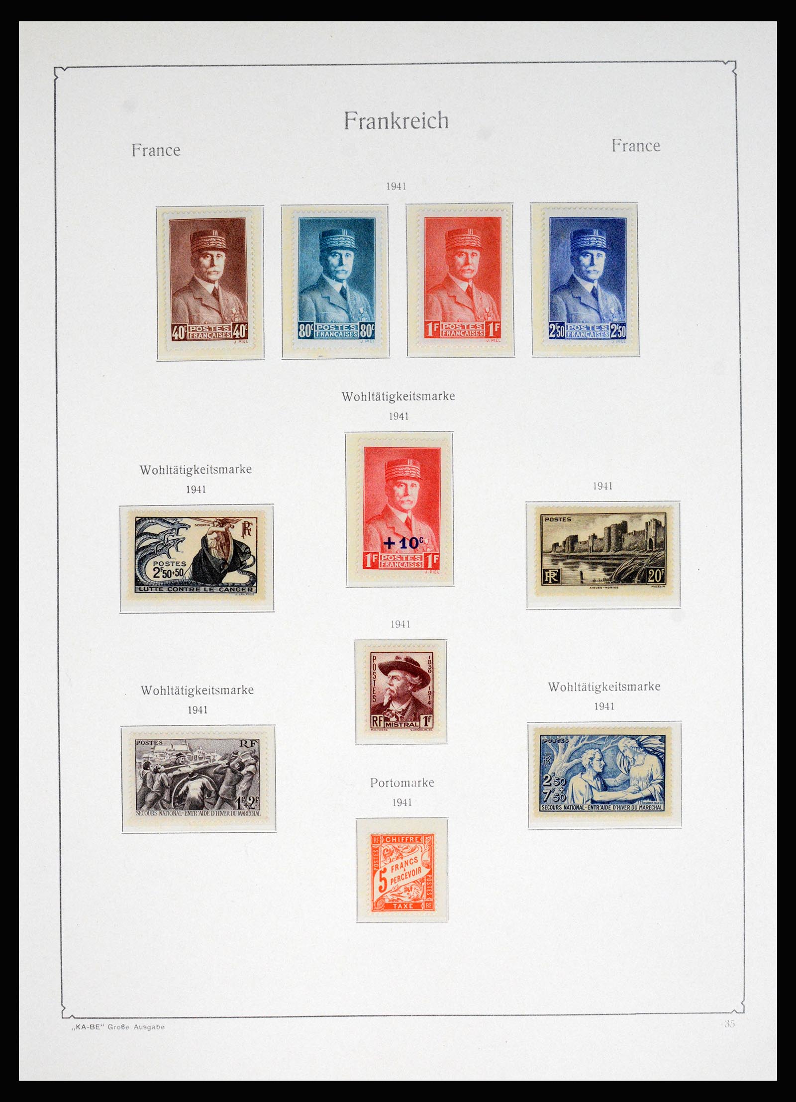 37187 017 - Postzegelverzameling 37187 Frankrijk 1932-1966.