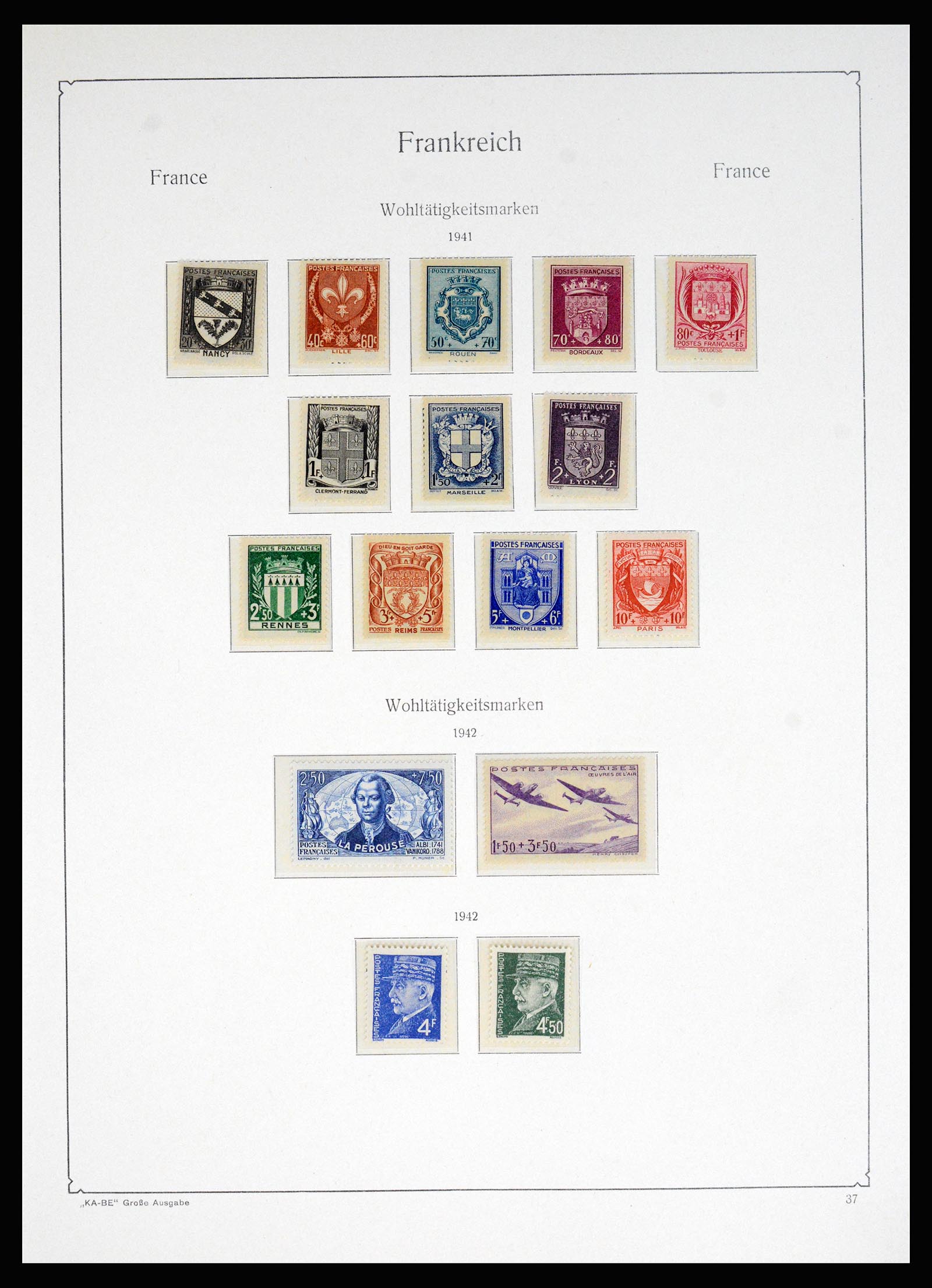 37187 019 - Postzegelverzameling 37187 Frankrijk 1932-1966.