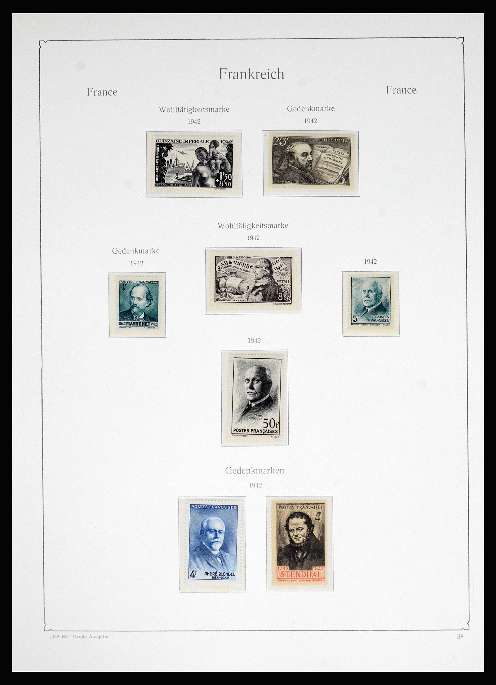 37187 020 - Postzegelverzameling 37187 Frankrijk 1932-1966.