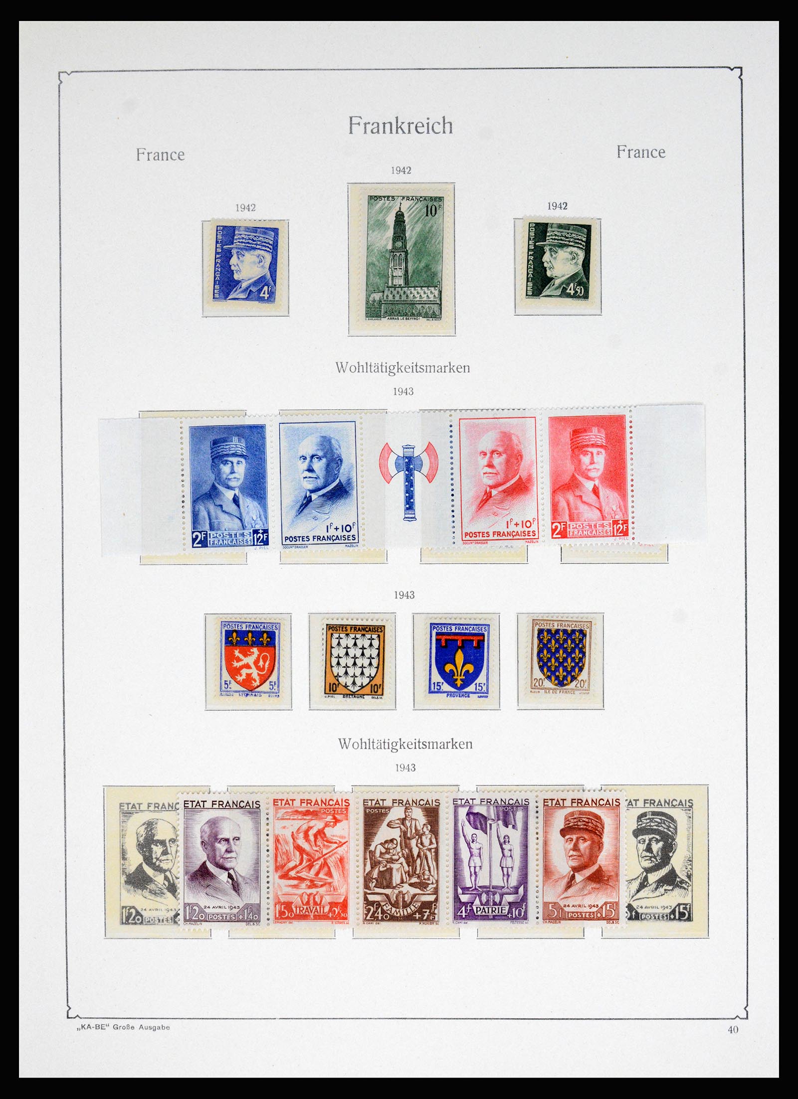 37187 023 - Postzegelverzameling 37187 Frankrijk 1932-1966.