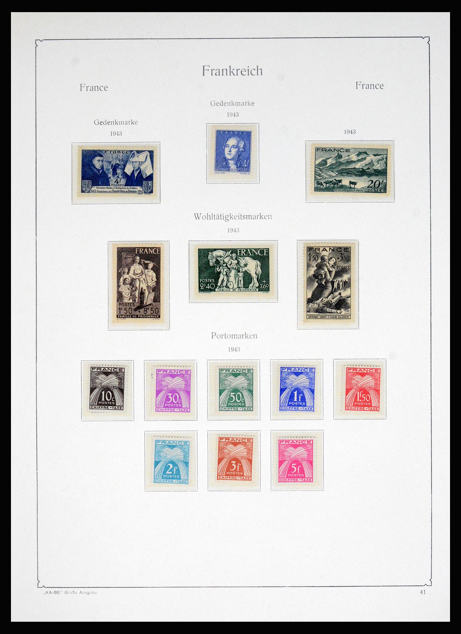 37187 024 - Postzegelverzameling 37187 Frankrijk 1932-1966.