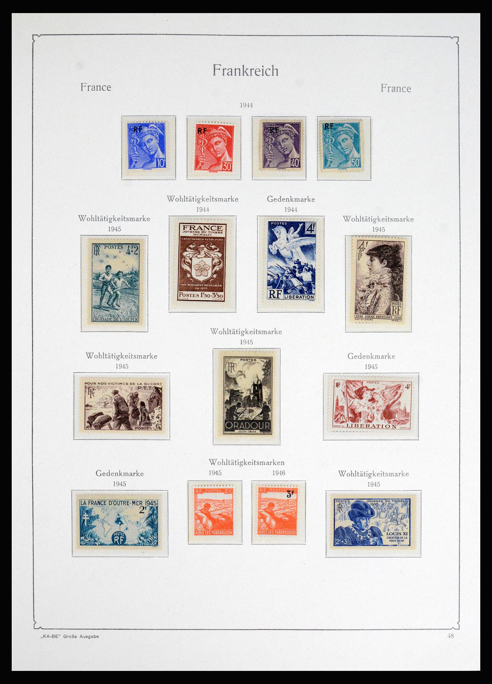 37187 032 - Postzegelverzameling 37187 Frankrijk 1932-1966.