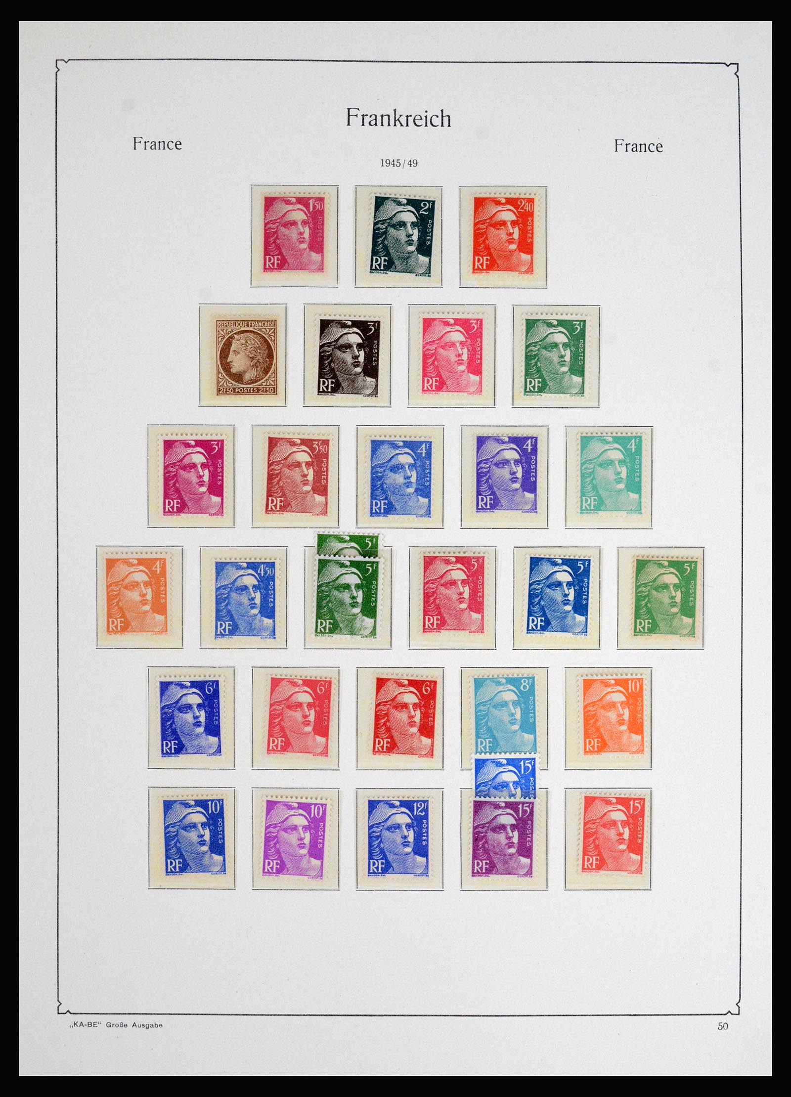 37187 034 - Postzegelverzameling 37187 Frankrijk 1932-1966.