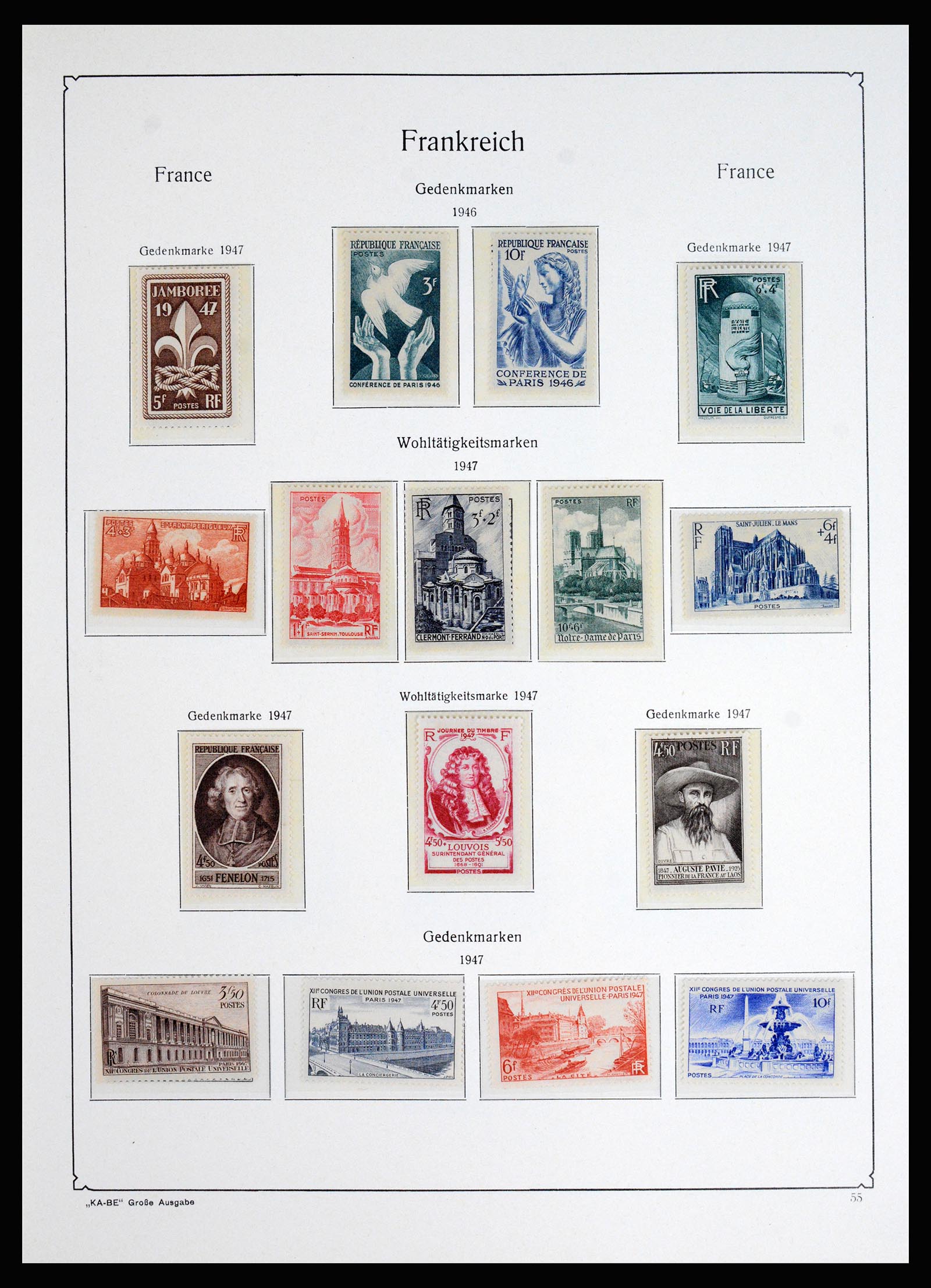 37187 039 - Postzegelverzameling 37187 Frankrijk 1932-1966.