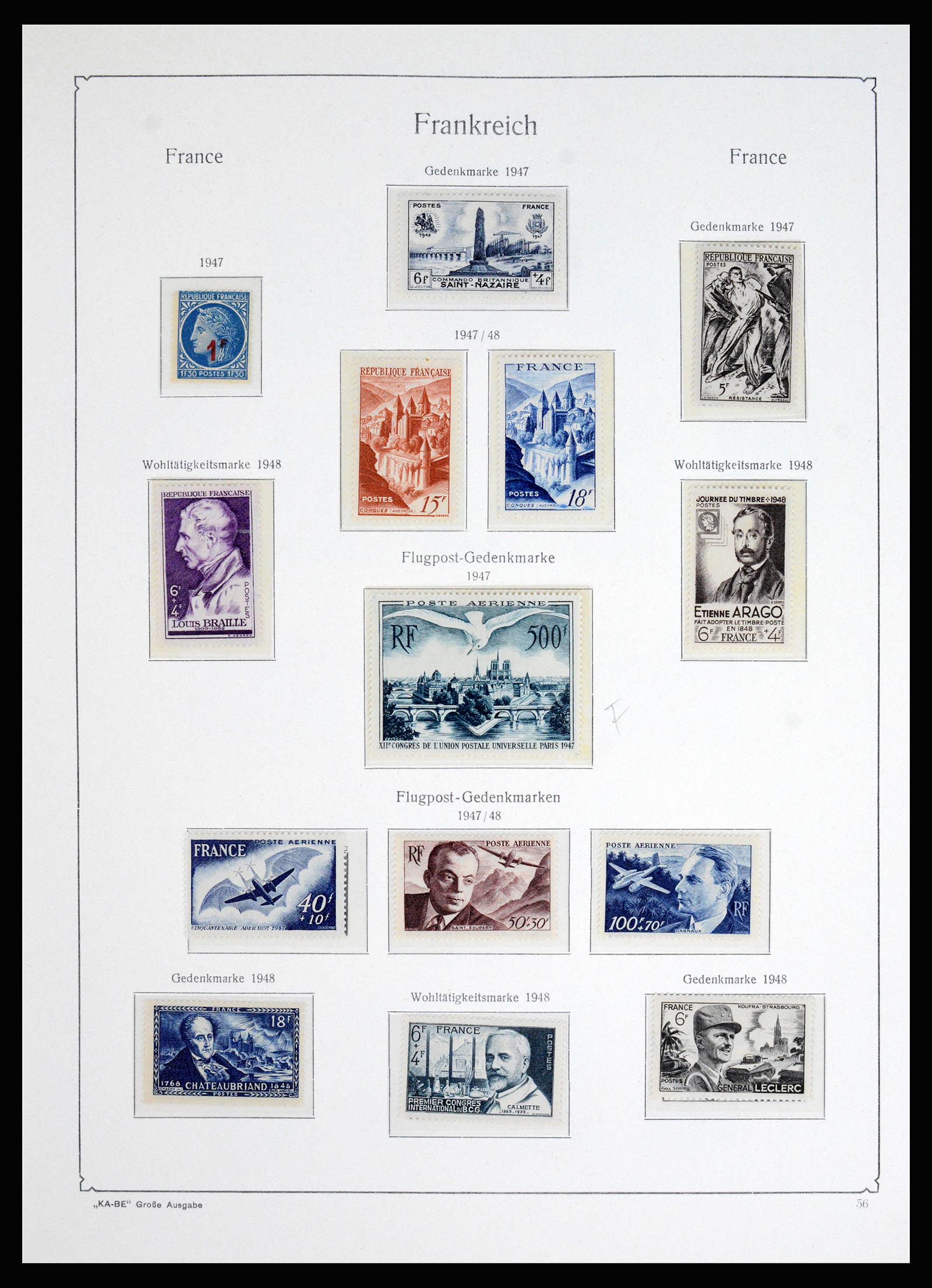 37187 040 - Postzegelverzameling 37187 Frankrijk 1932-1966.