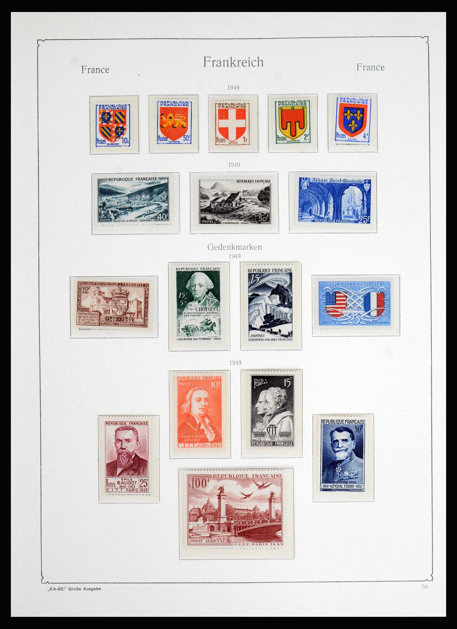 37187 043 - Postzegelverzameling 37187 Frankrijk 1932-1966.
