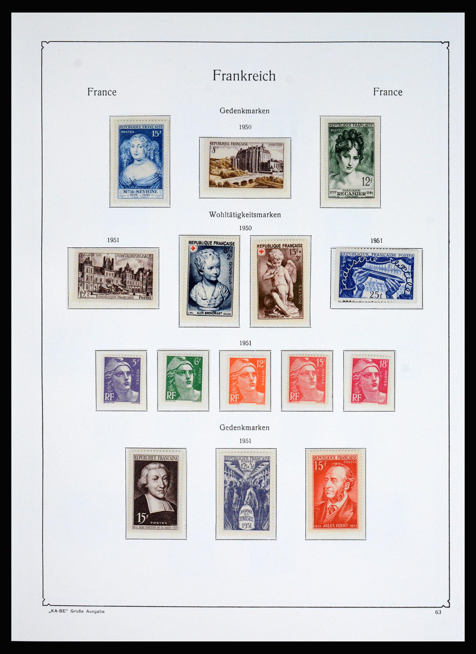 37187 047 - Stamp collection 37187 France 1932-1966.