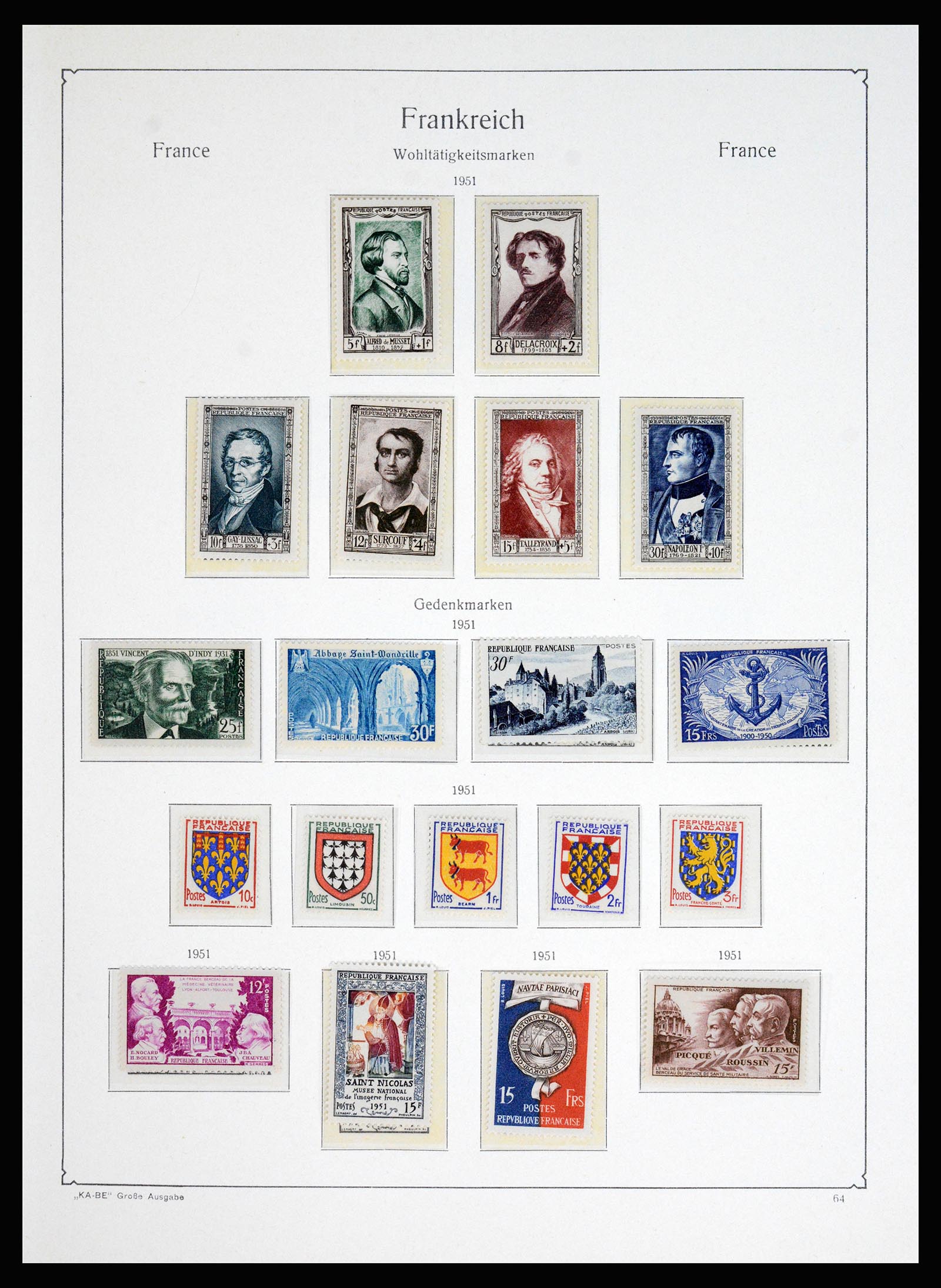 37187 048 - Postzegelverzameling 37187 Frankrijk 1932-1966.