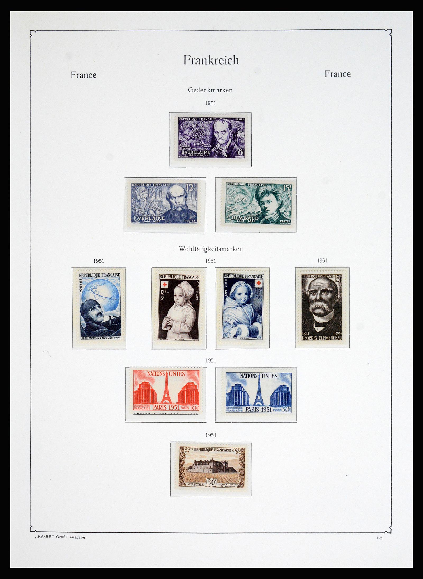 37187 049 - Postzegelverzameling 37187 Frankrijk 1932-1966.