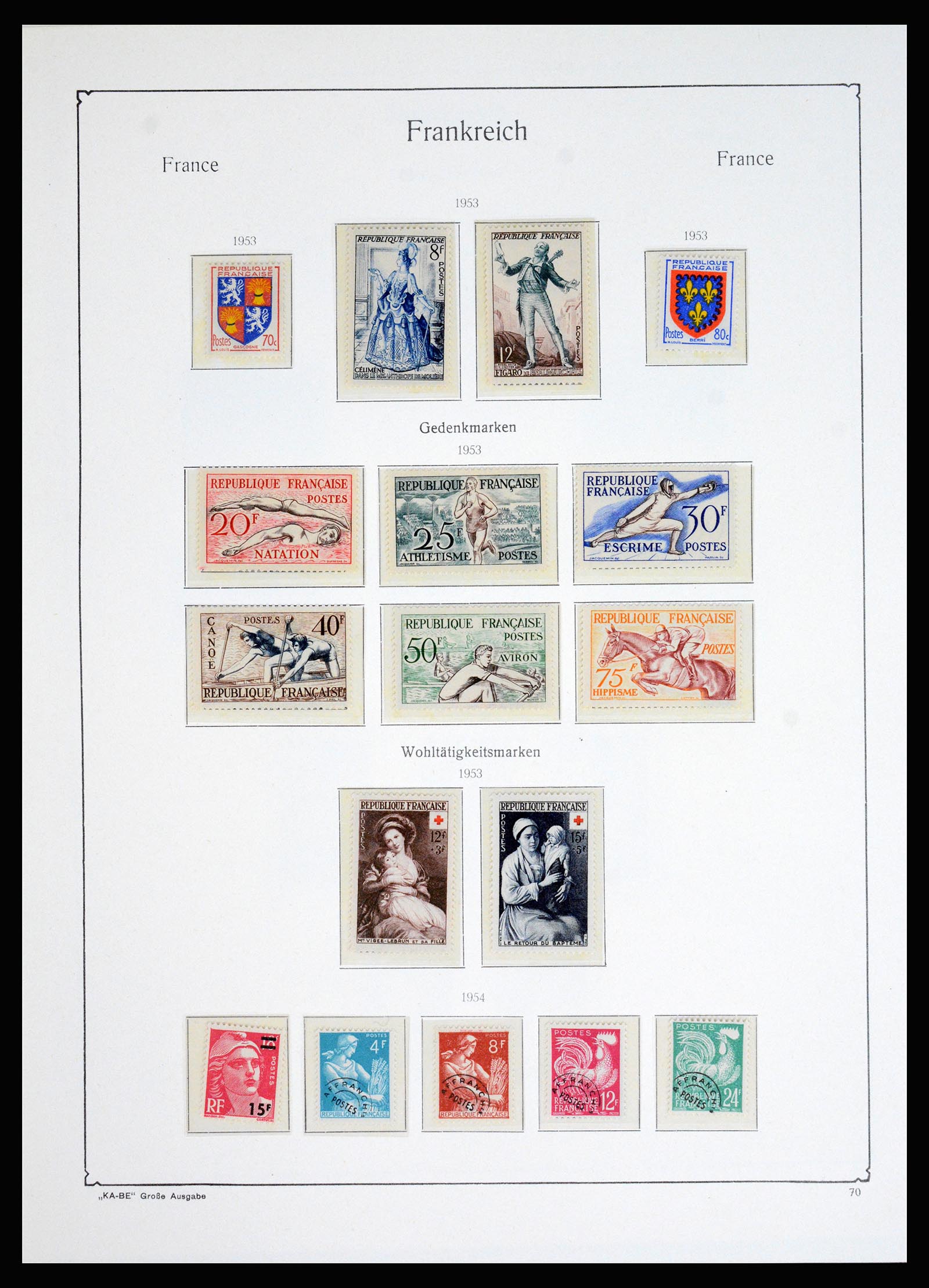 37187 054 - Postzegelverzameling 37187 Frankrijk 1932-1966.