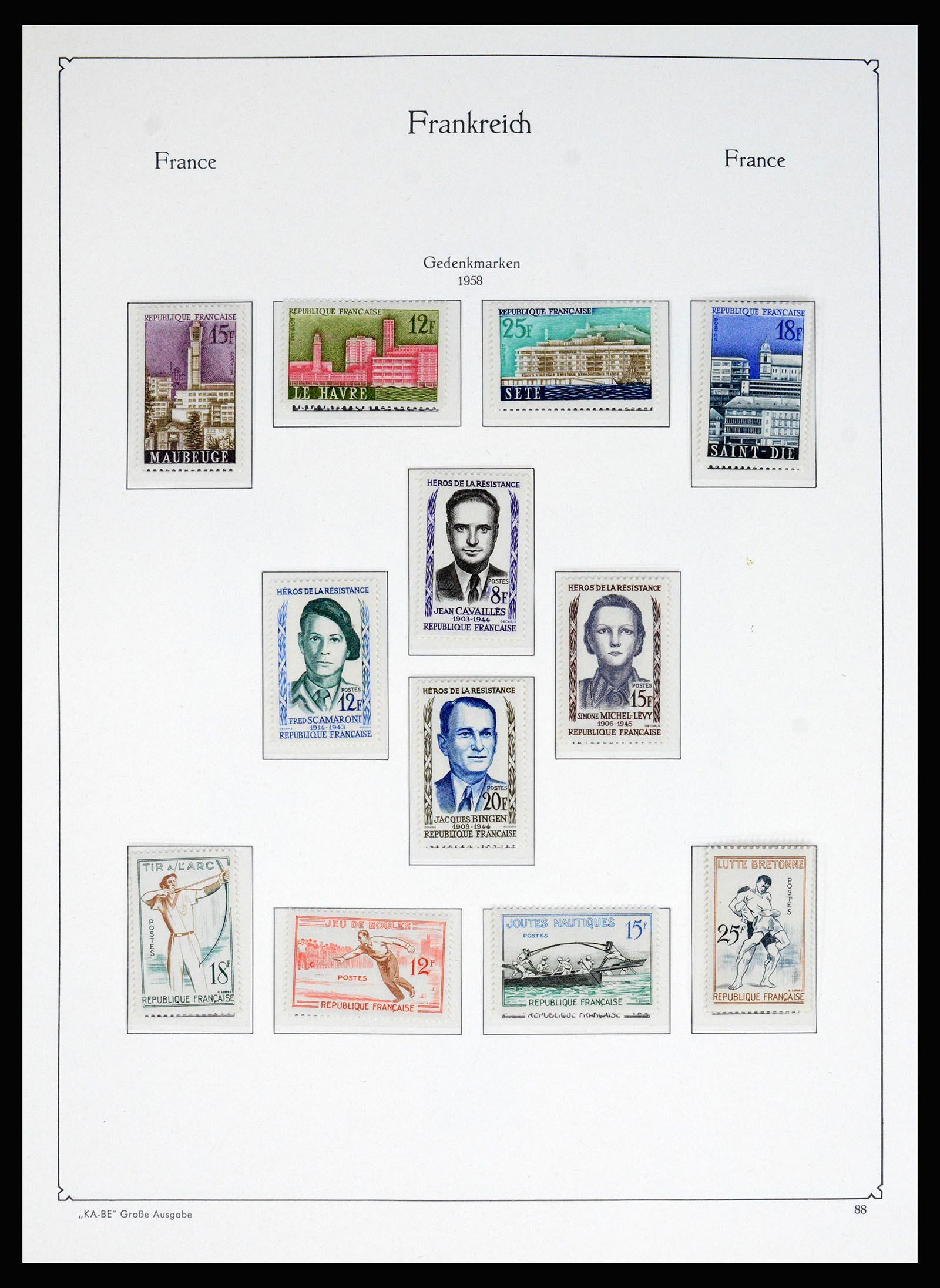37187 072 - Postzegelverzameling 37187 Frankrijk 1932-1966.