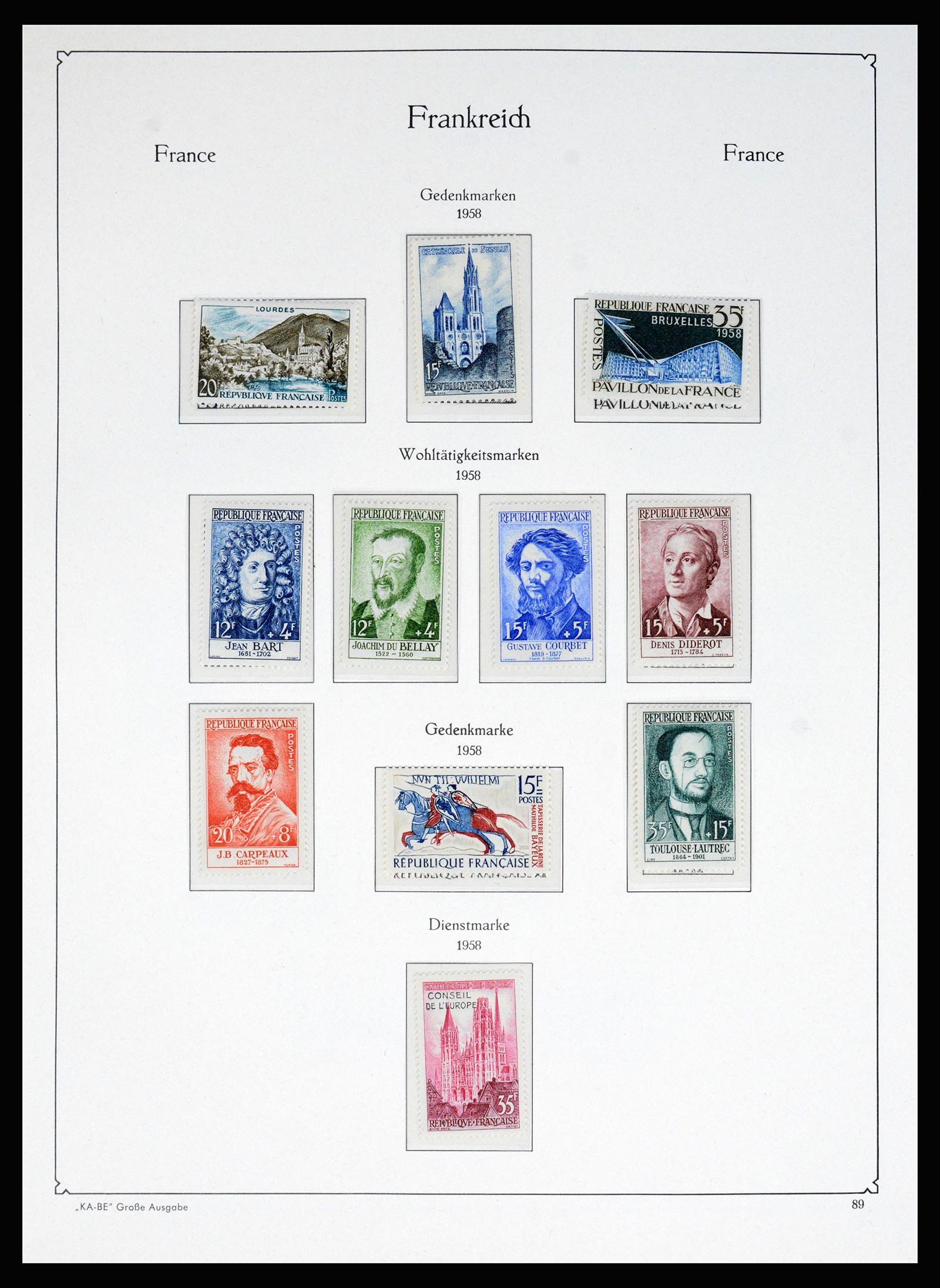 37187 073 - Postzegelverzameling 37187 Frankrijk 1932-1966.