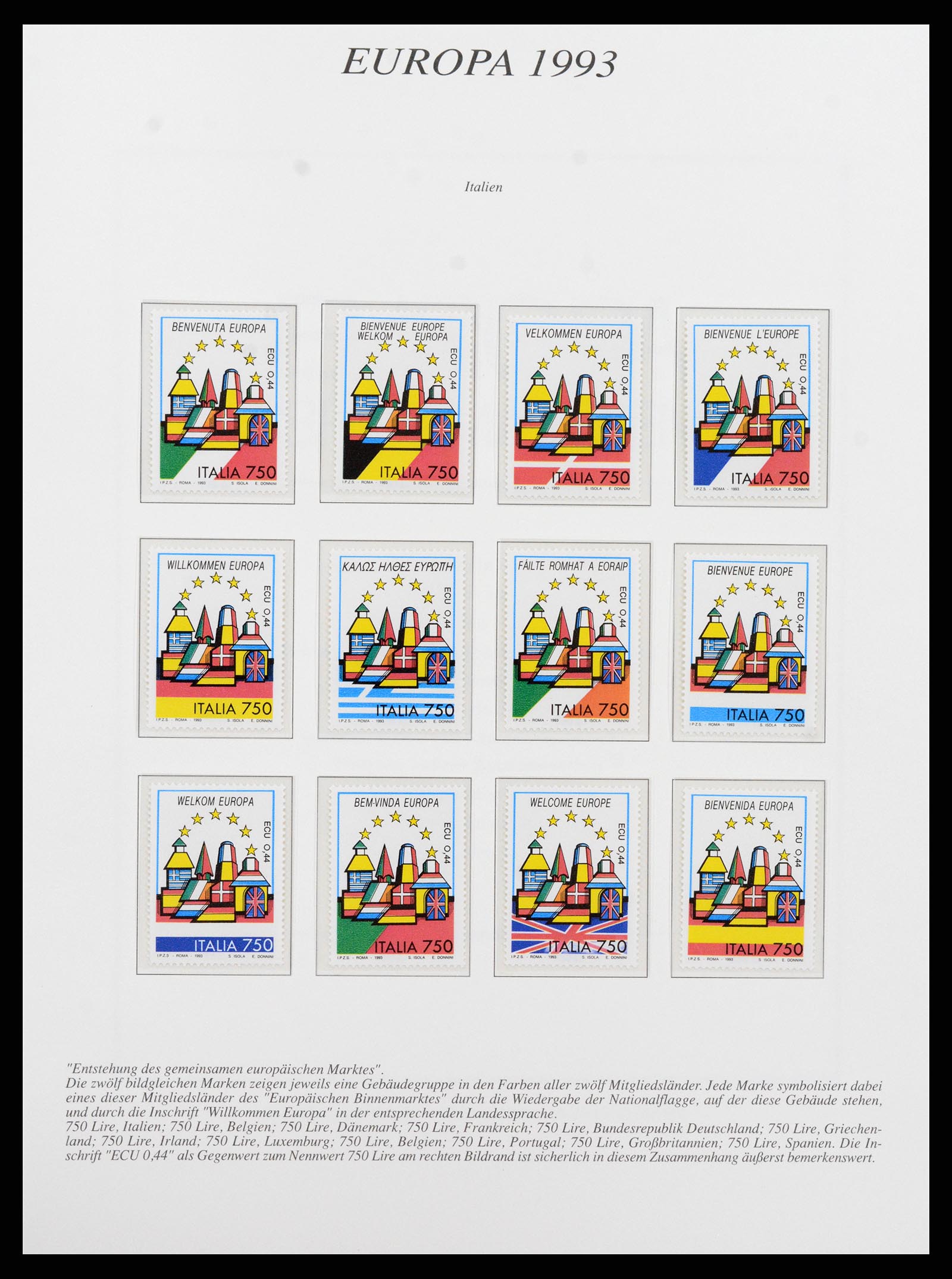 37188 007 - Postzegelverzameling 37188 Europa CEPT 1993-2007.