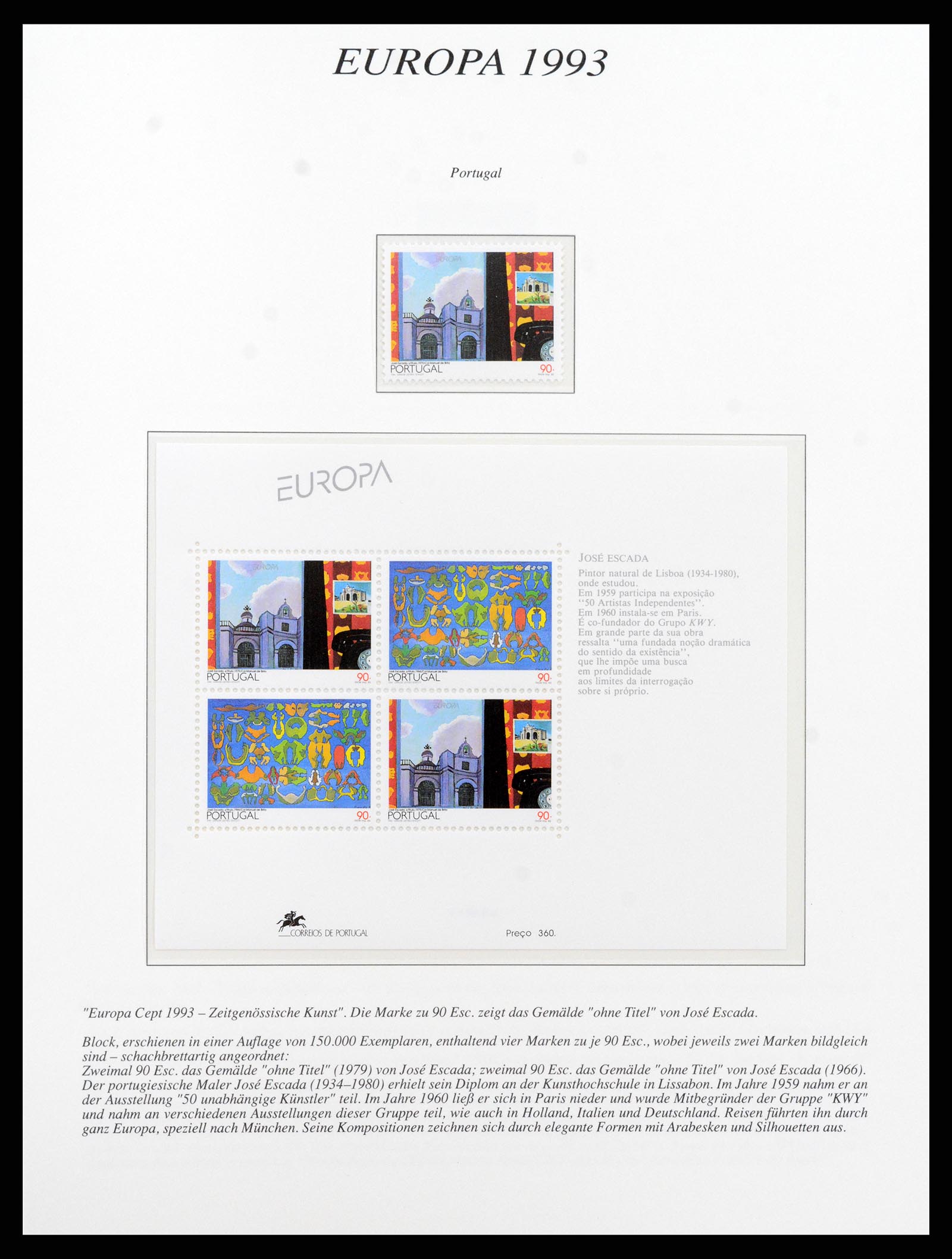 37188 017 - Postzegelverzameling 37188 Europa CEPT 1993-2007.