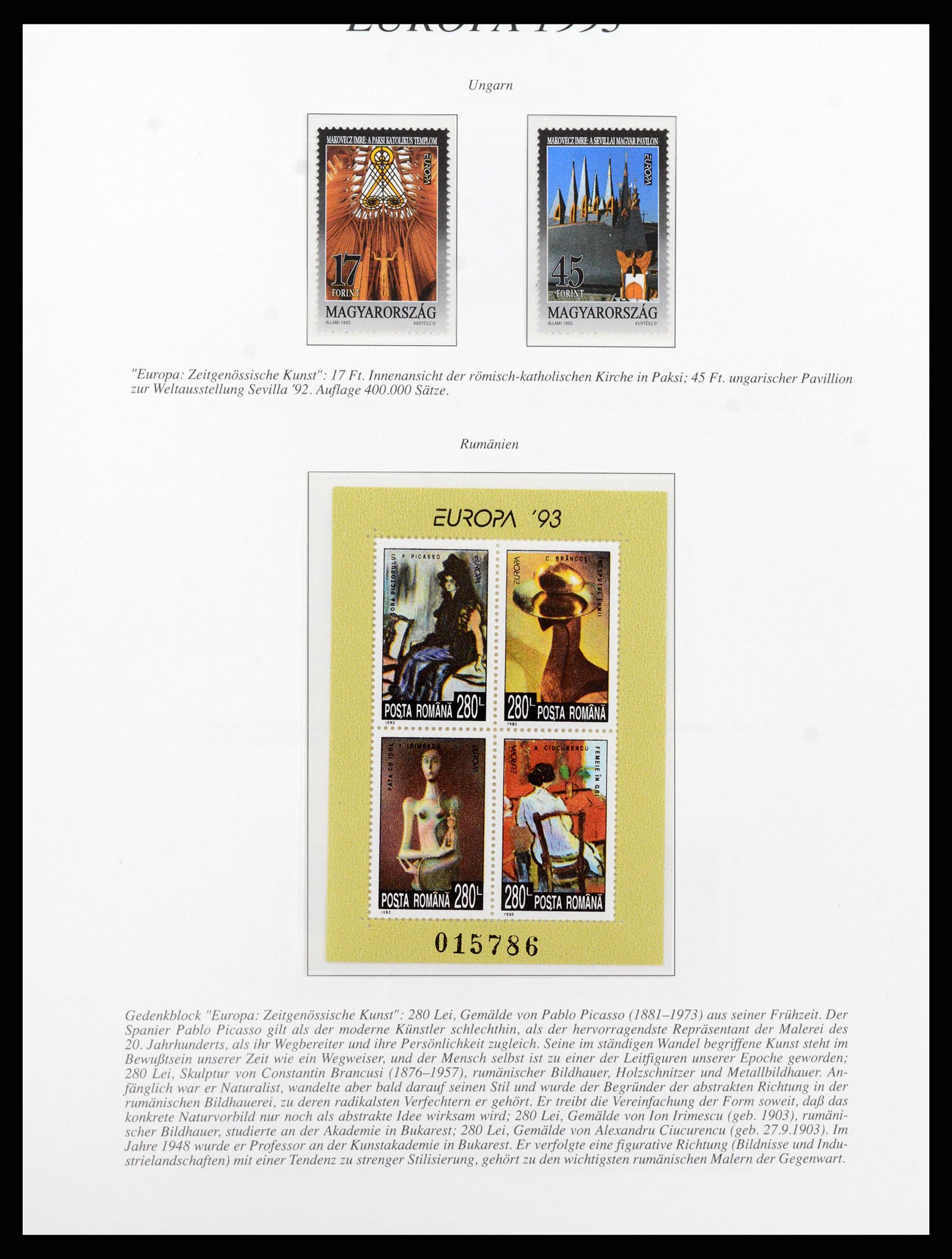 37188 021 - Postzegelverzameling 37188 Europa CEPT 1993-2007.