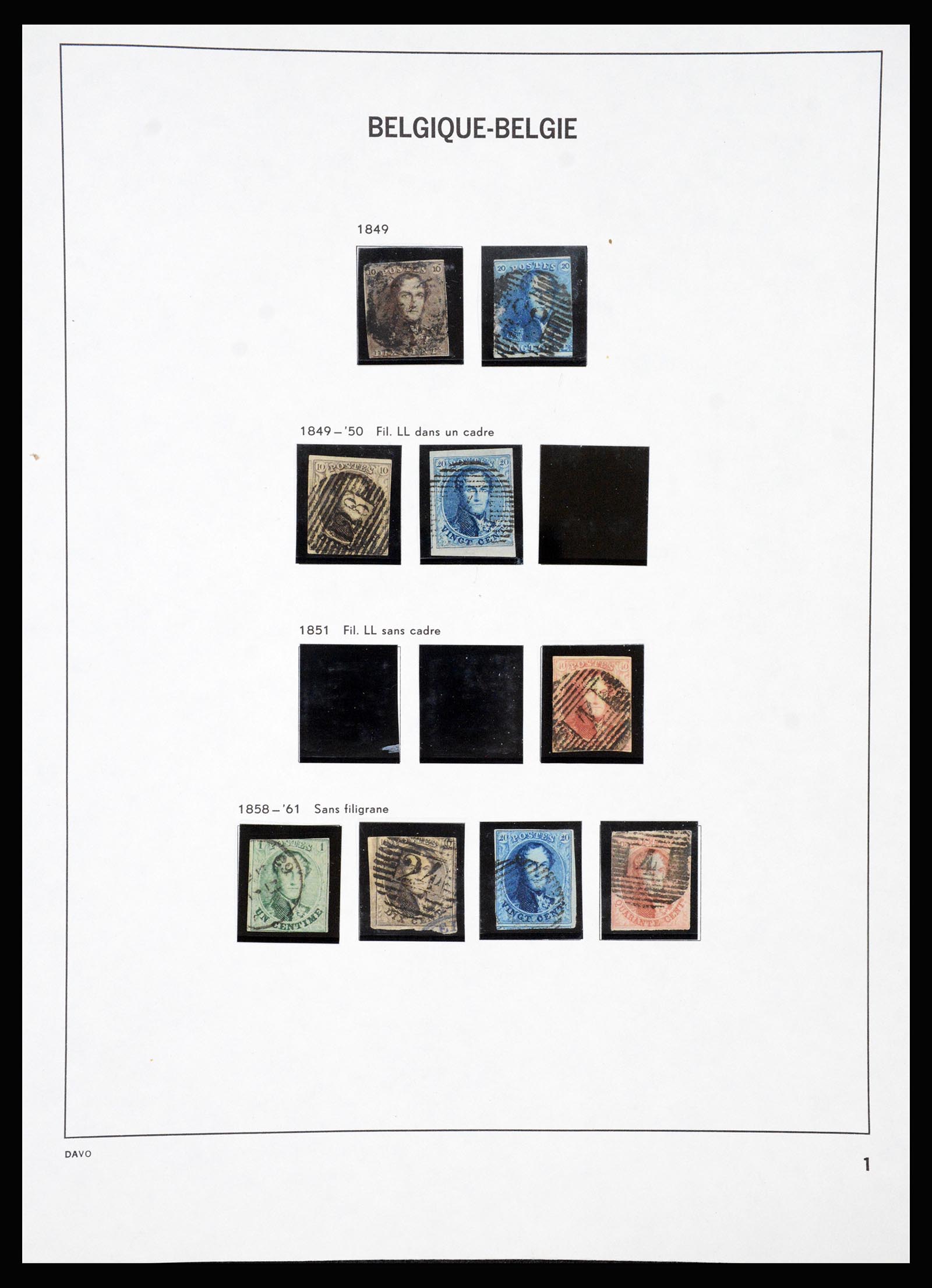 37189 001 - Stamp collection 37189 Belgium 1849-2006.