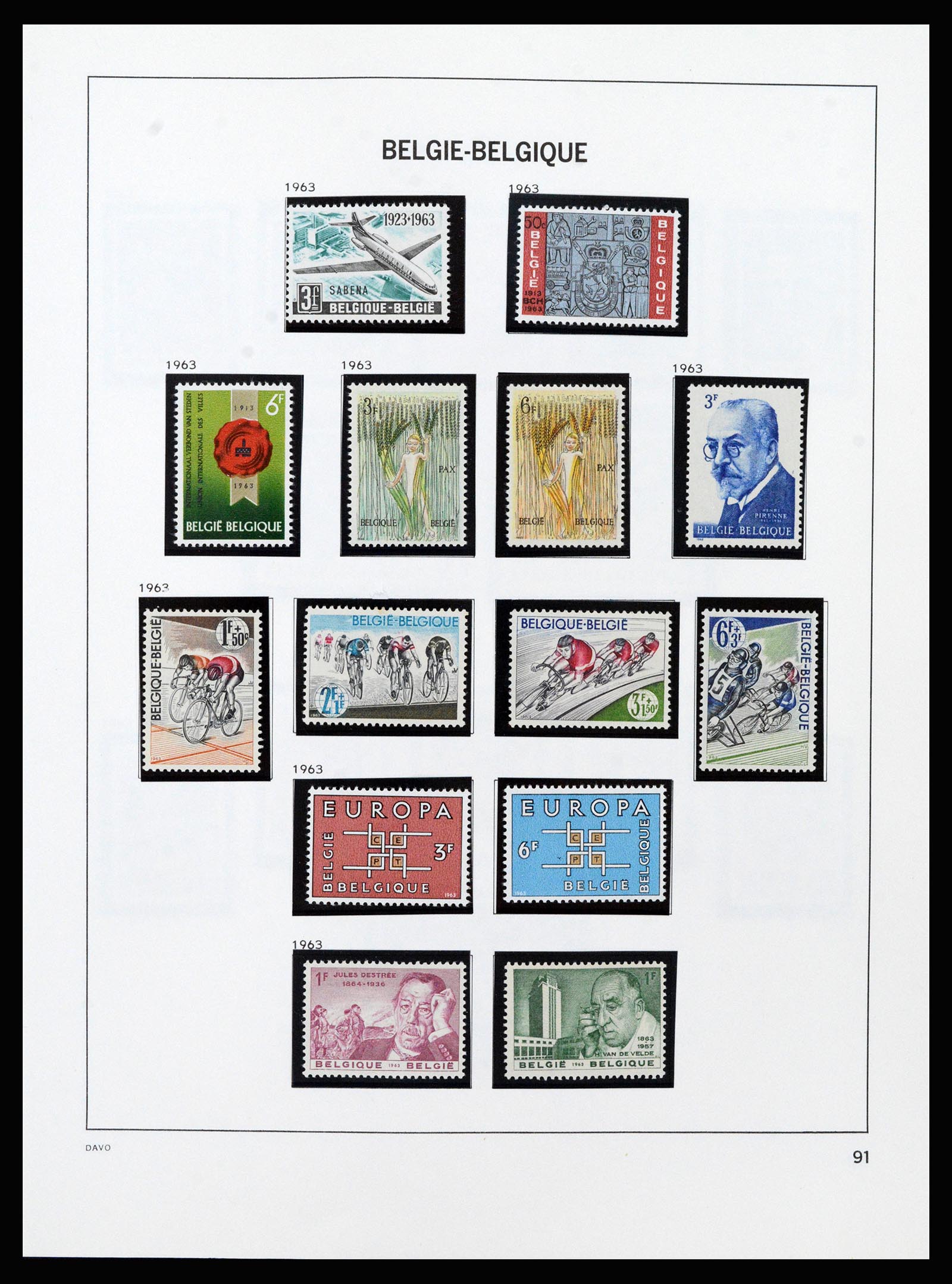 37189 093 - Stamp collection 37189 Belgium 1849-2006.