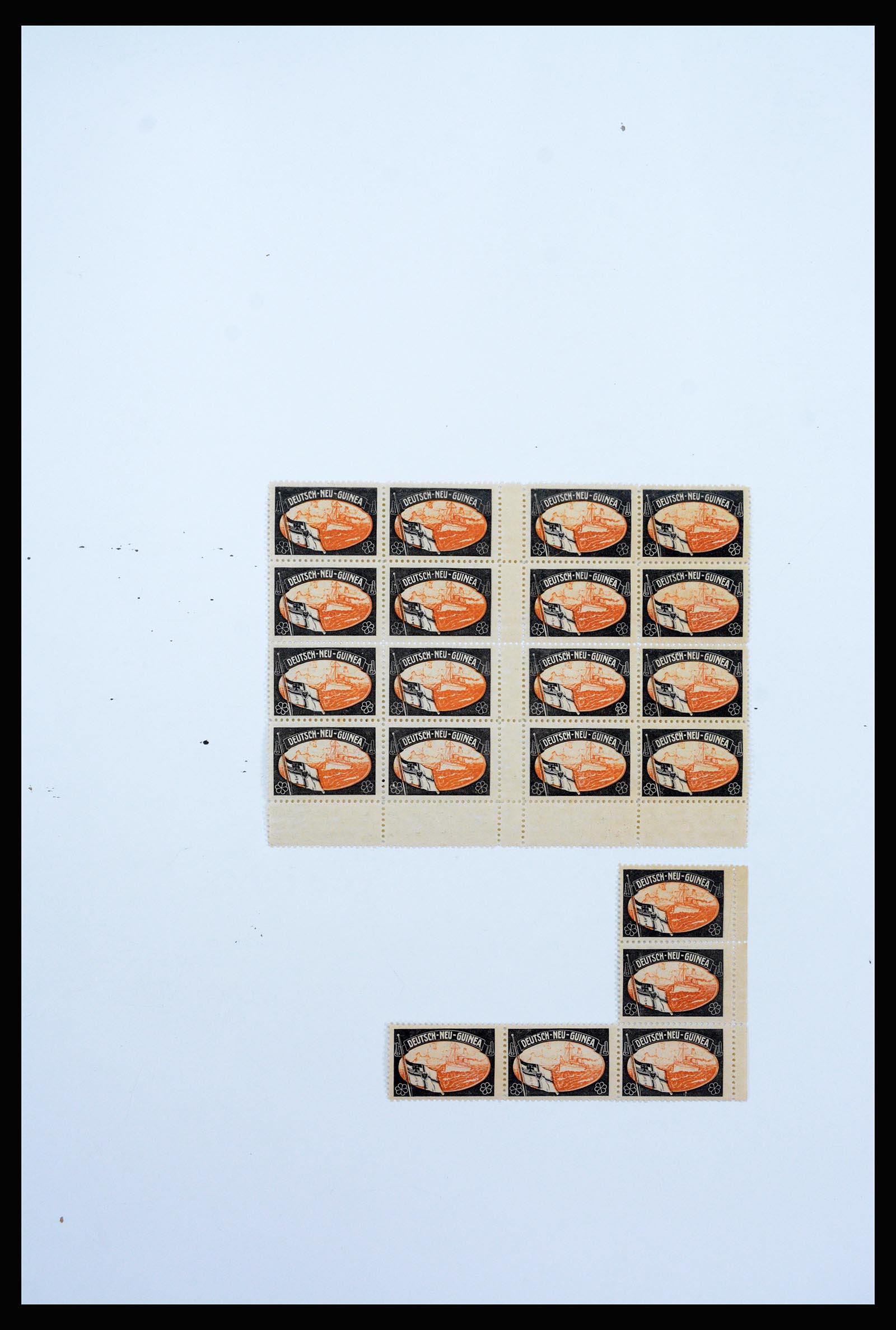 37194 002 - Postzegelverzameling 37194 Duitse koloniën rouwzegels.
