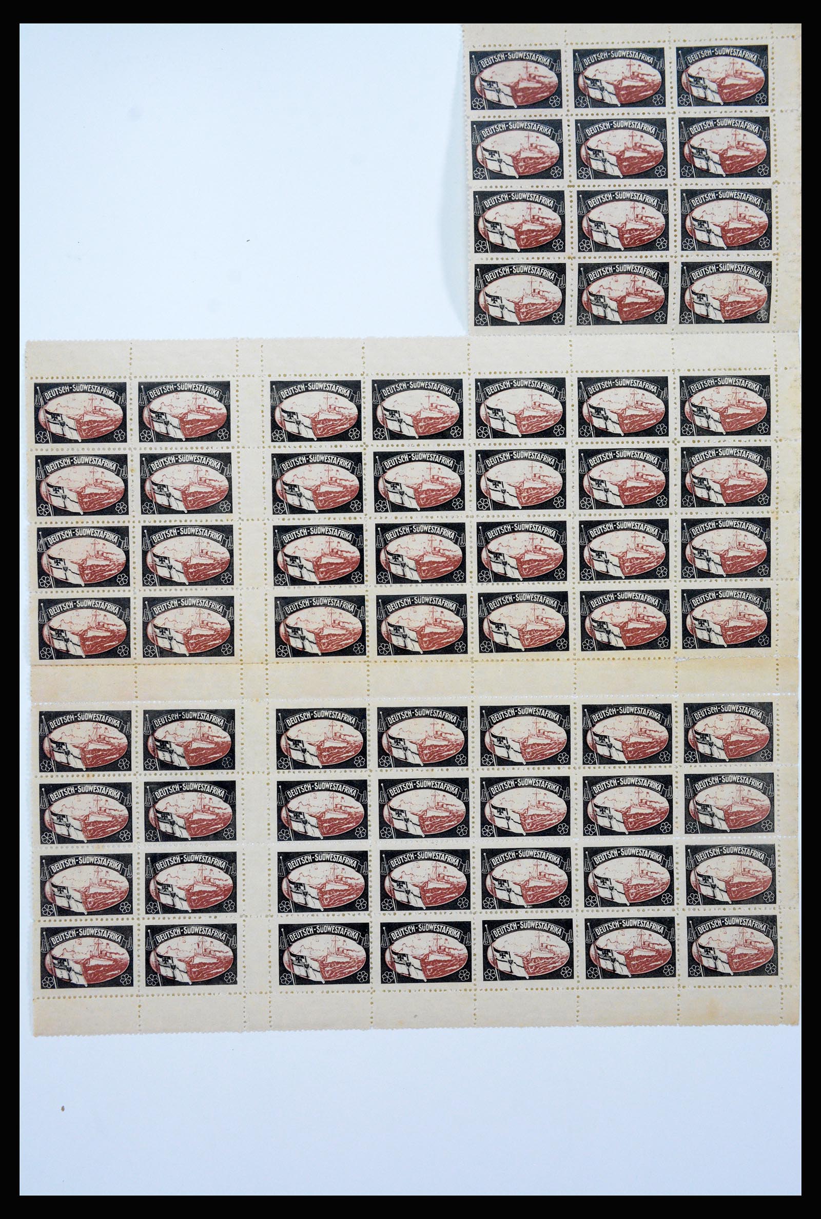 37194 003 - Stamp collection 37194 German Colonies mourning stamps.