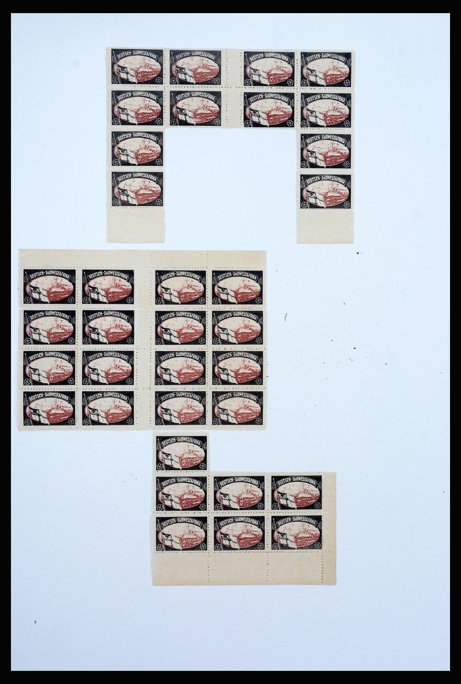 37194 004 - Postzegelverzameling 37194 Duitse koloniën rouwzegels.