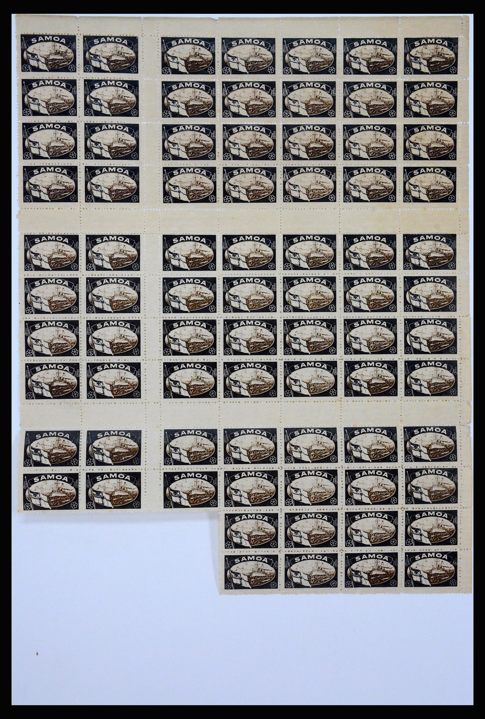 37194 005 - Stamp collection 37194 German Colonies mourning stamps.