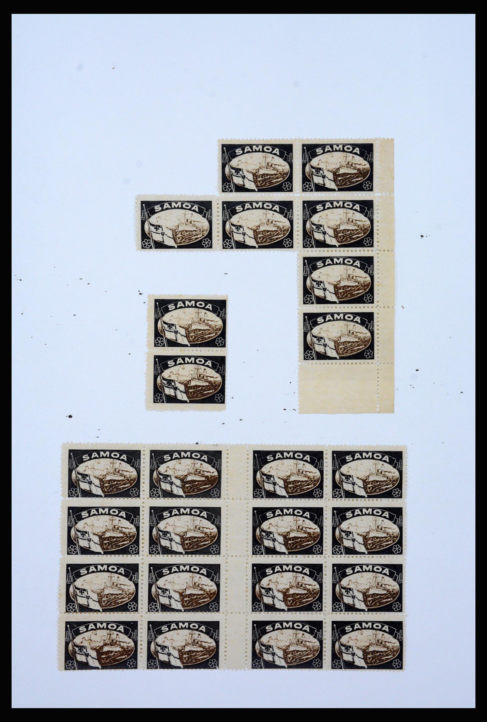 37194 006 - Stamp collection 37194 German Colonies mourning stamps.