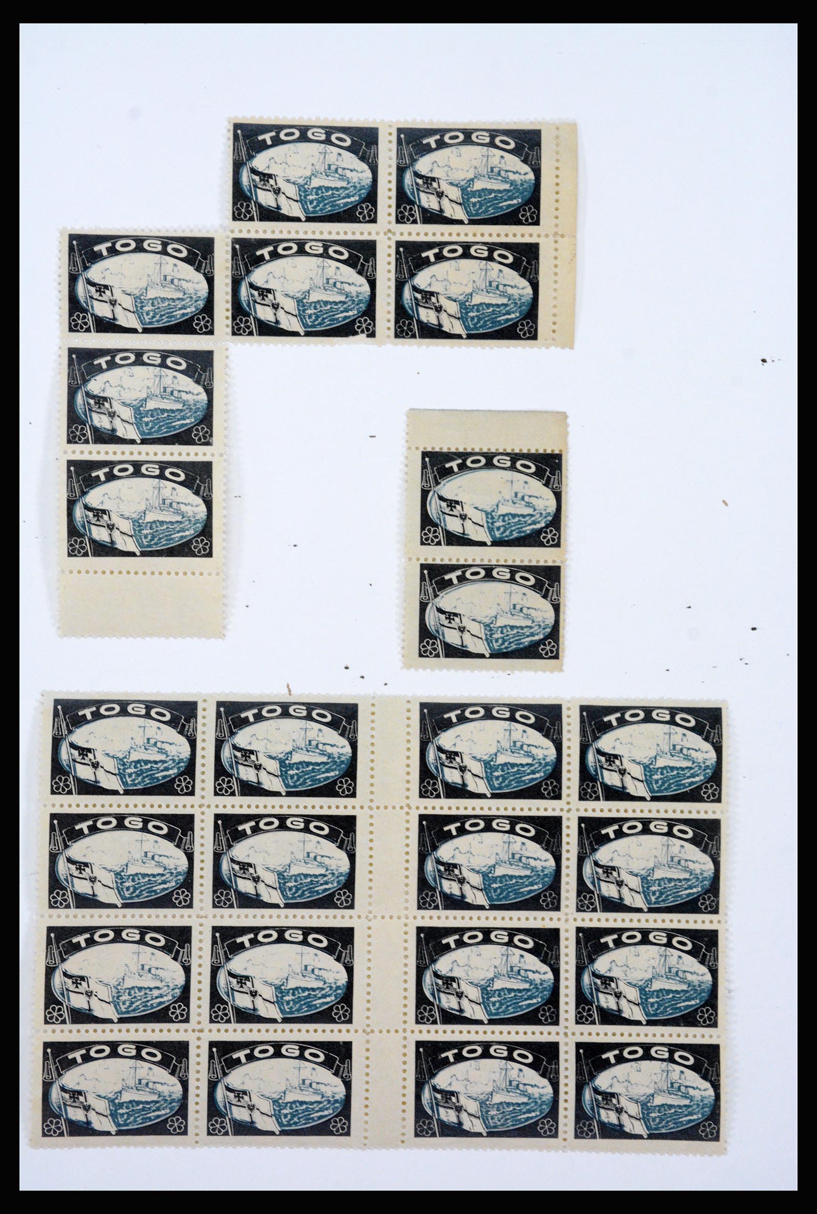 37194 008 - Postzegelverzameling 37194 Duitse koloniën rouwzegels.