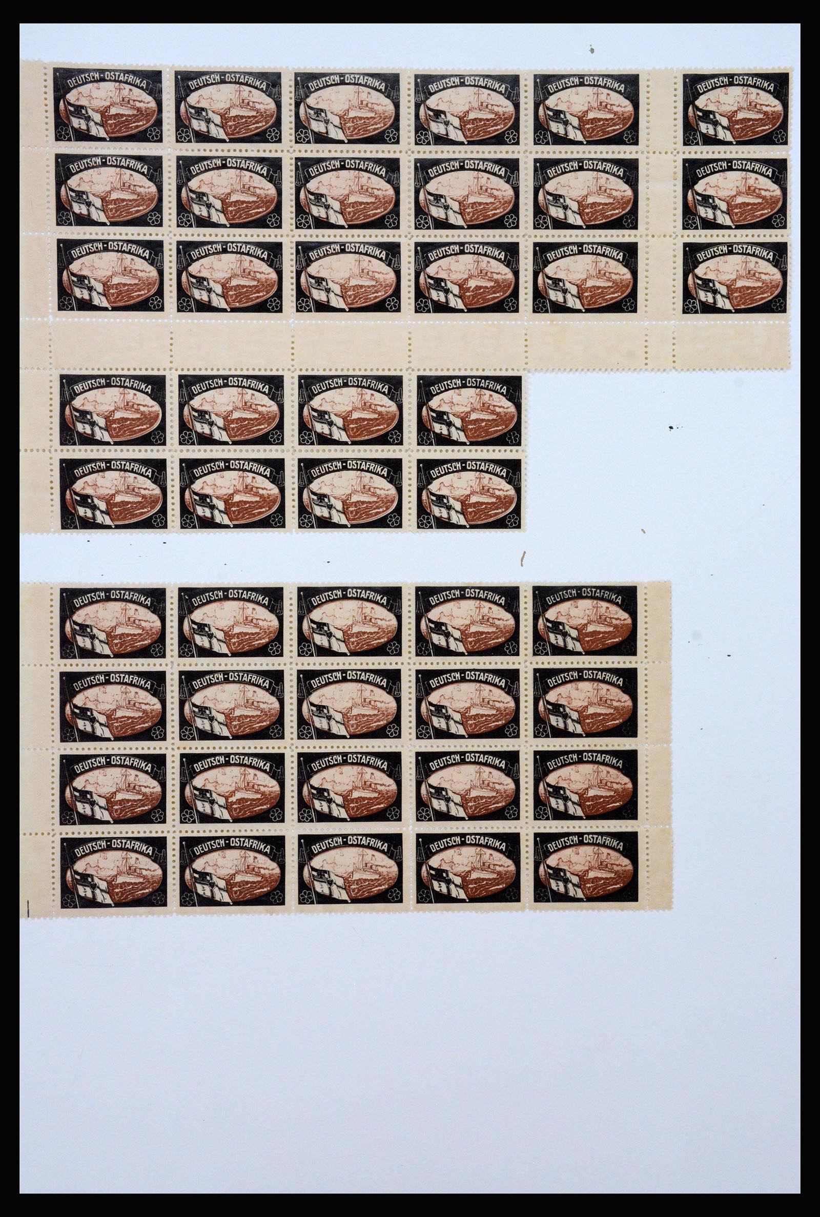 37194 009 - Postzegelverzameling 37194 Duitse koloniën rouwzegels.