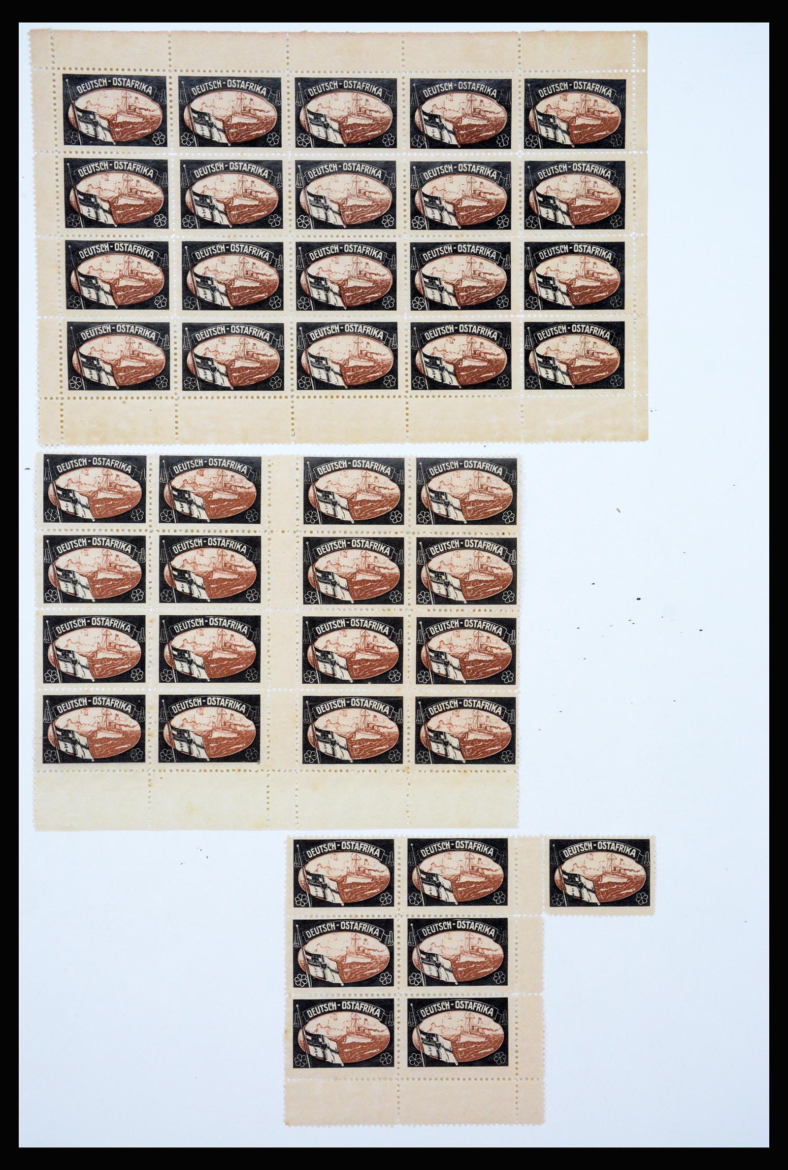37194 010 - Postzegelverzameling 37194 Duitse koloniën rouwzegels.