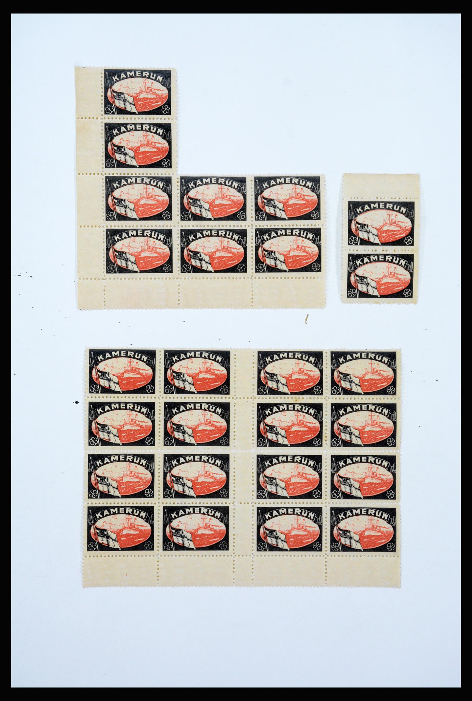 37194 012 - Postzegelverzameling 37194 Duitse koloniën rouwzegels.