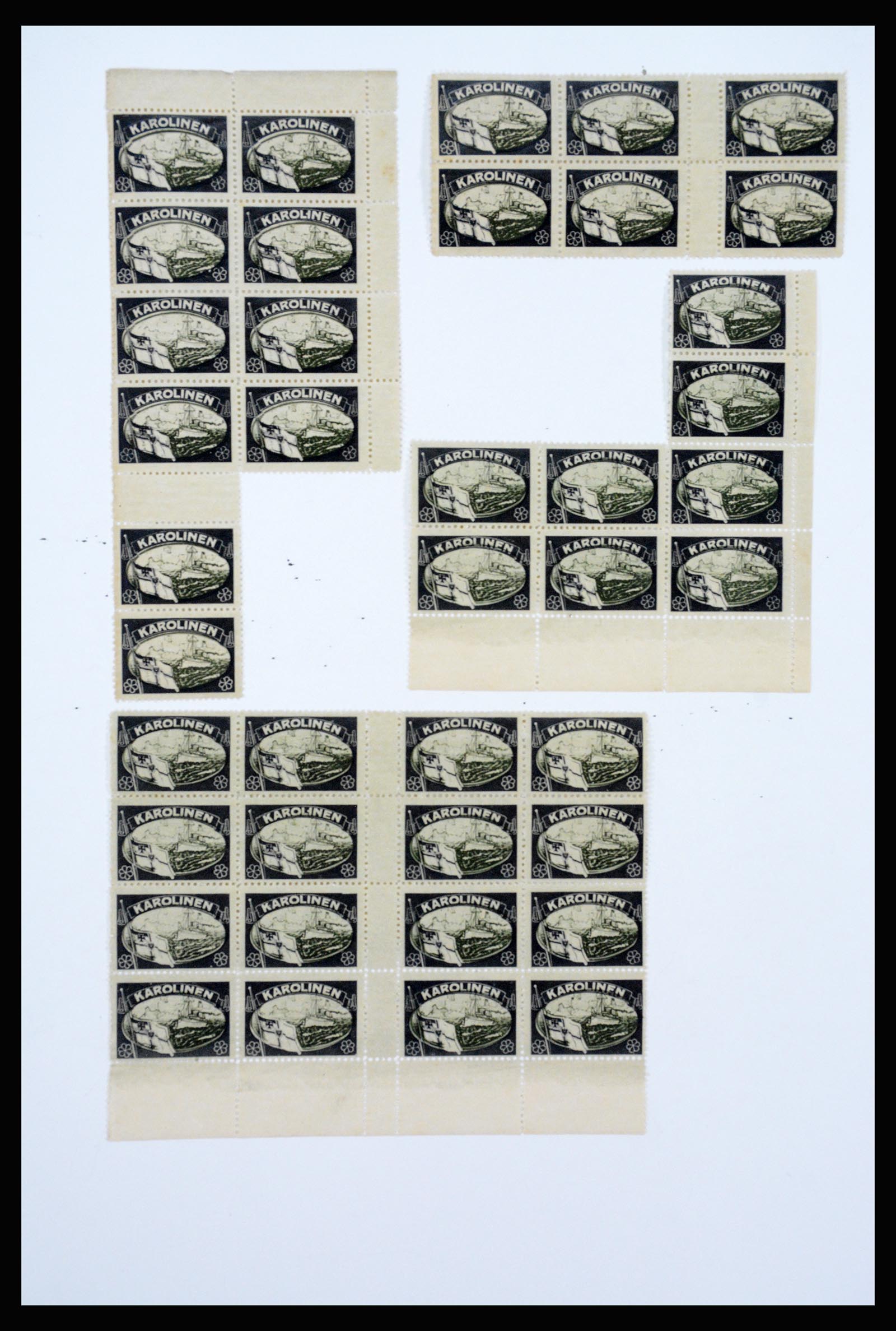 37194 014 - Postzegelverzameling 37194 Duitse koloniën rouwzegels.